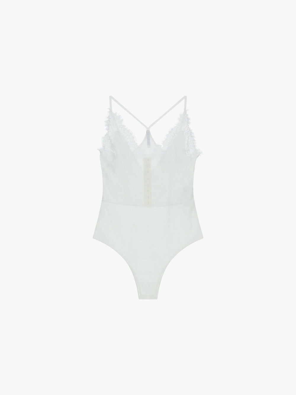Lace Detail Bodysuit White
