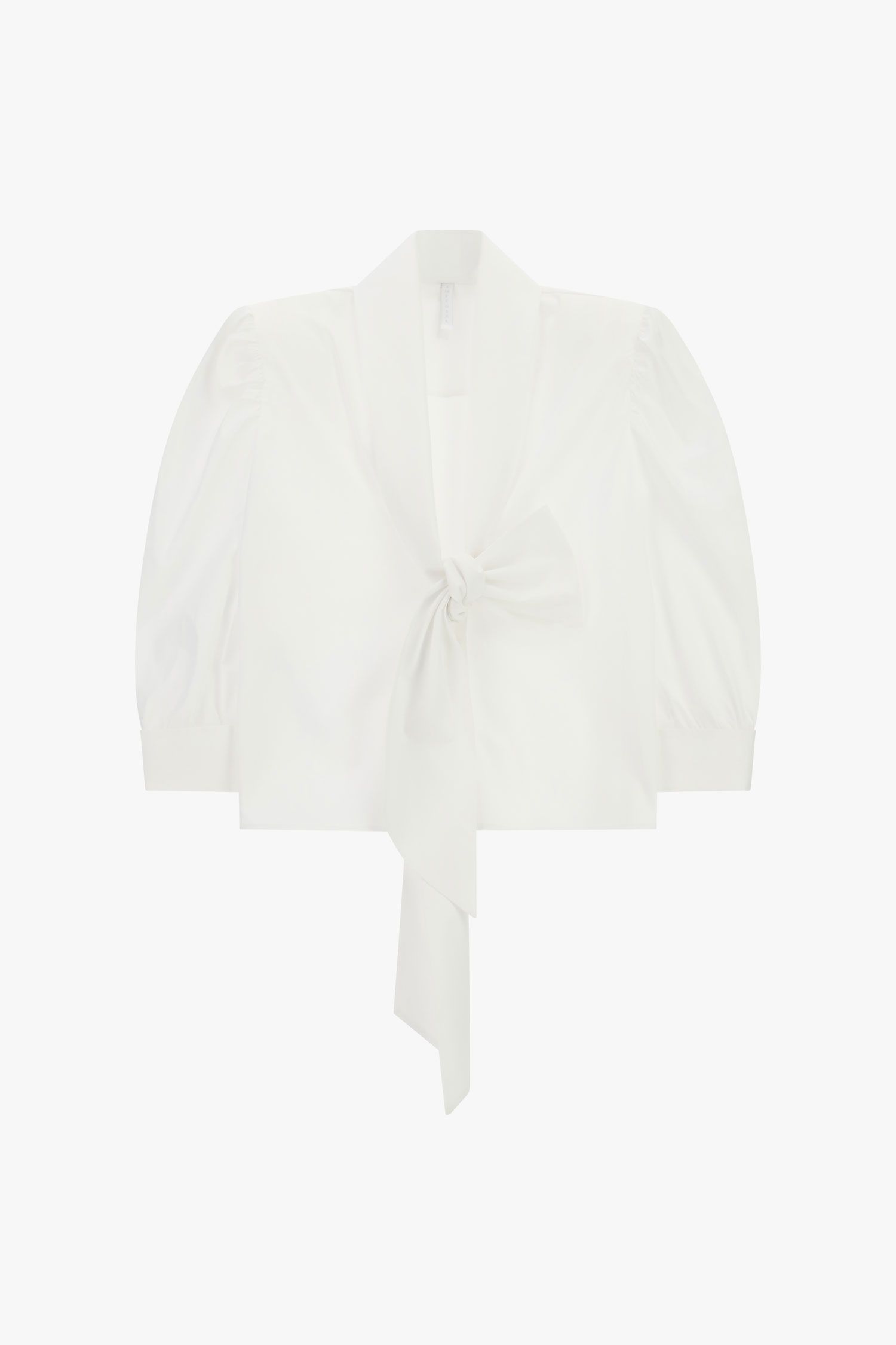 Tie-Front Puff Sleeve Blouse