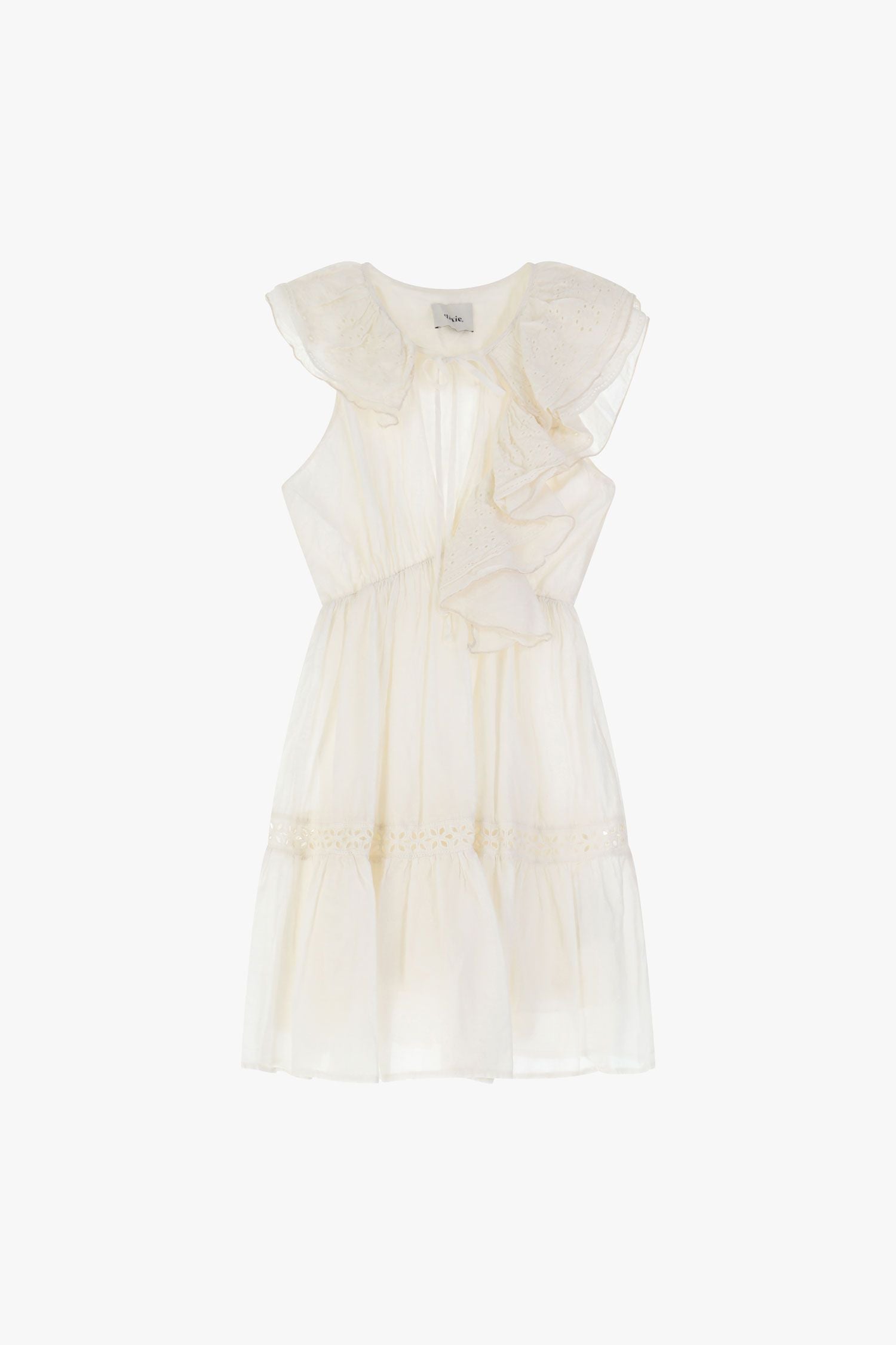 Short dress with ruffle details