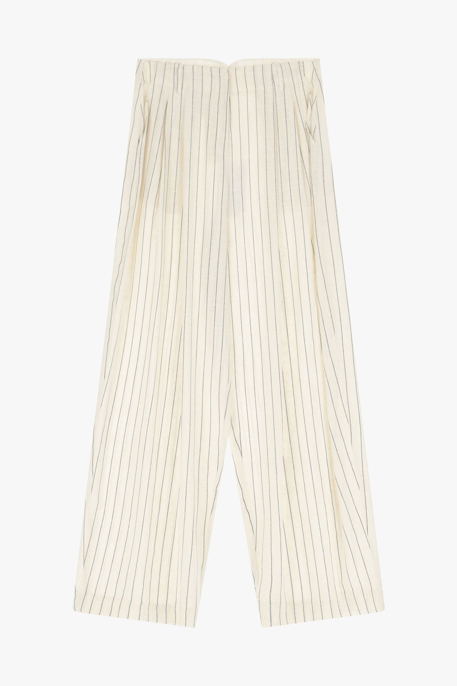 Pantalon large à rayures