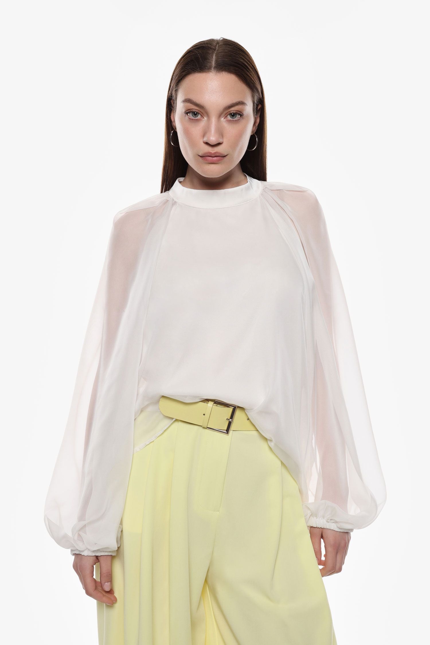 Sheer Detail Blouse