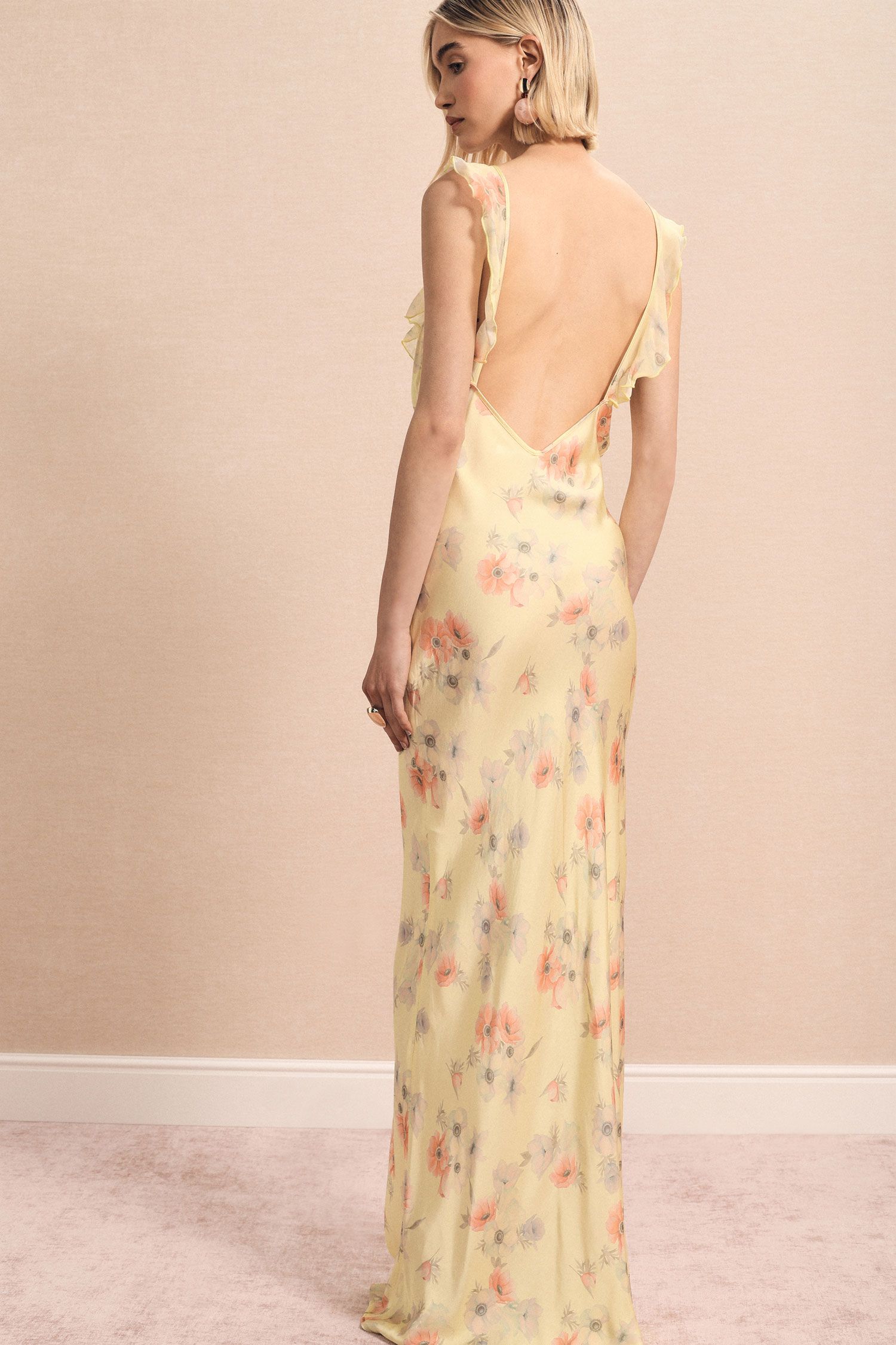 Maxi Dress with Ruffle Straps