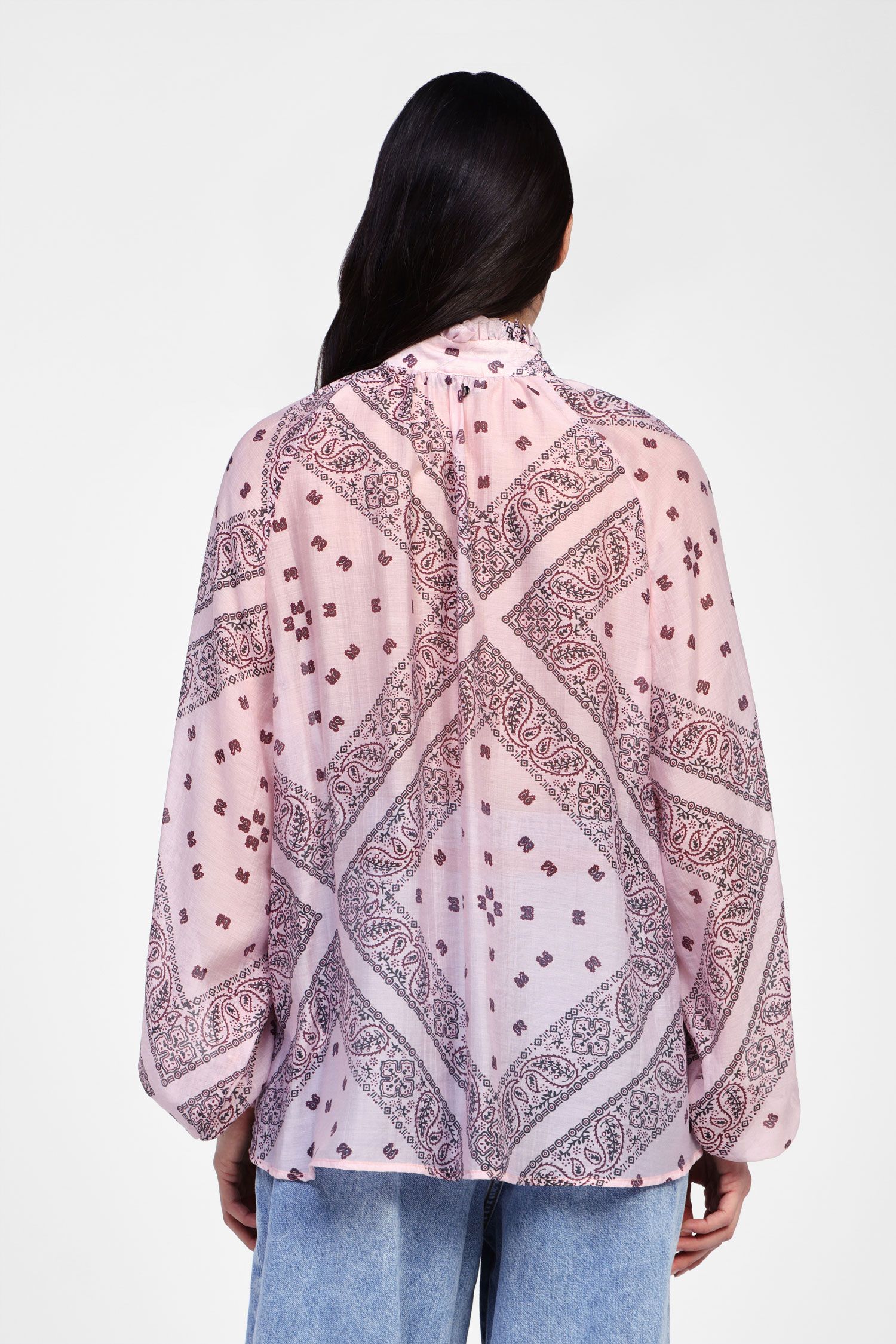 Chemise avec imprimé et col coréen
