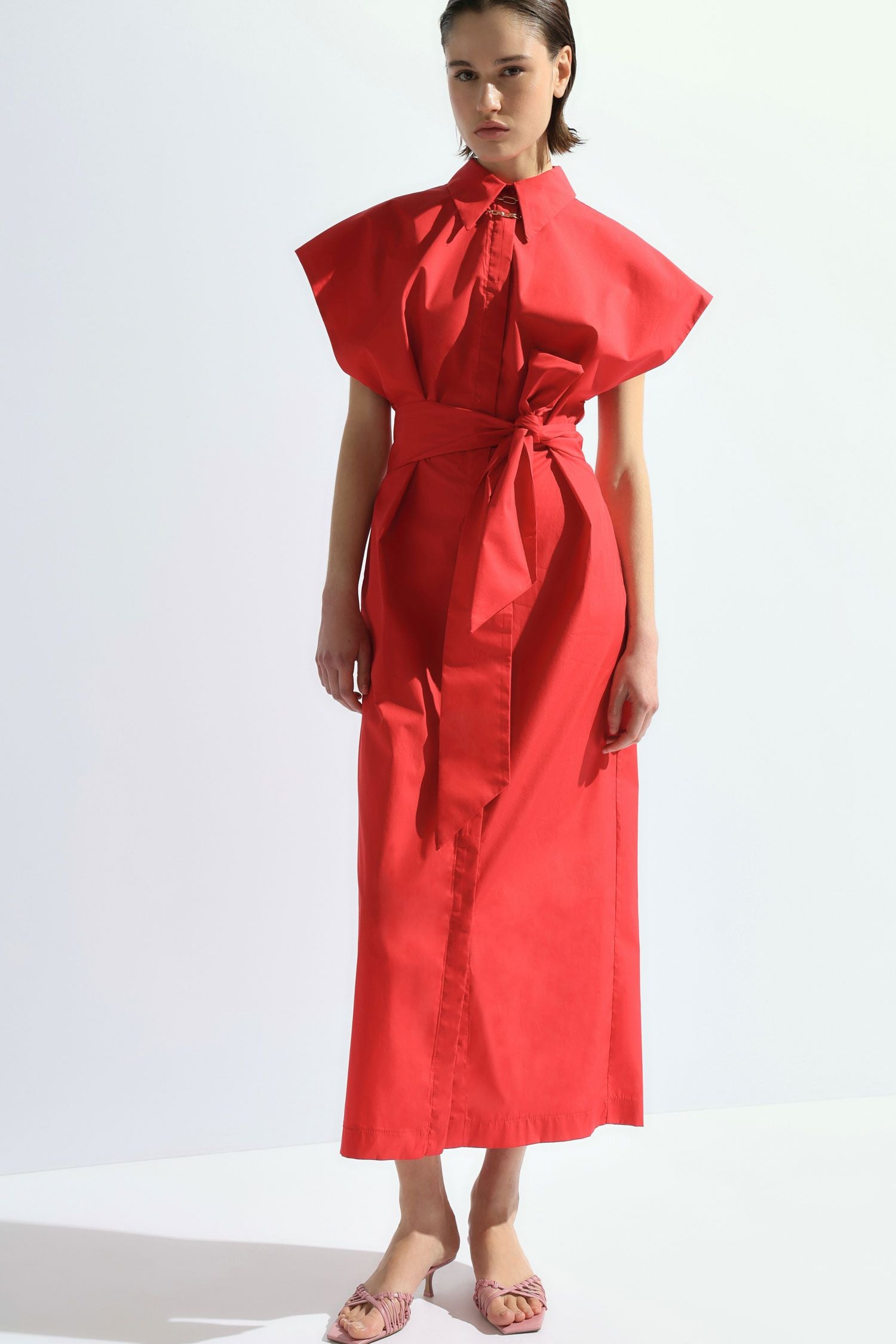 Belted Cotton Dress