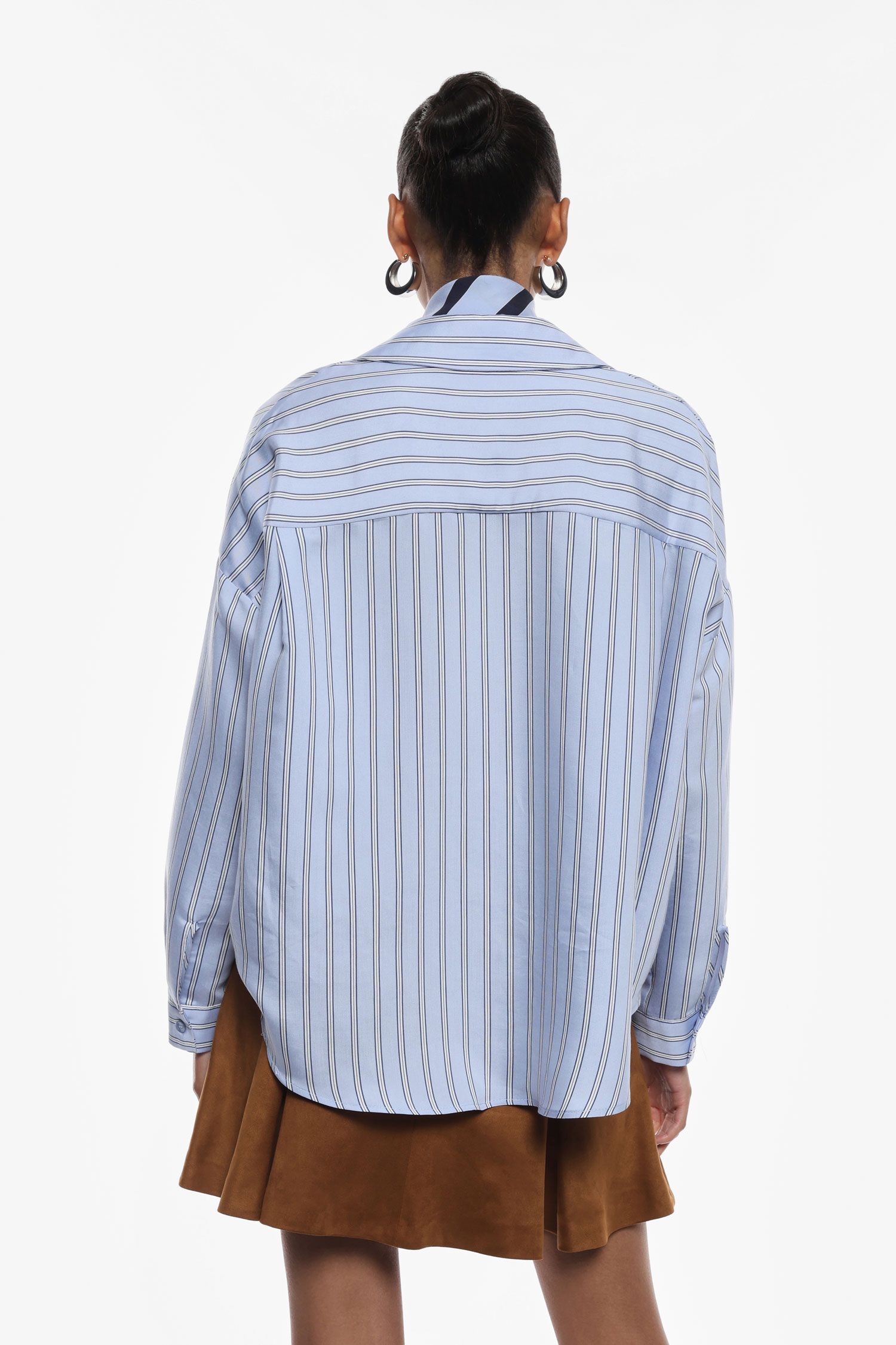 Striped shirt with classic collar