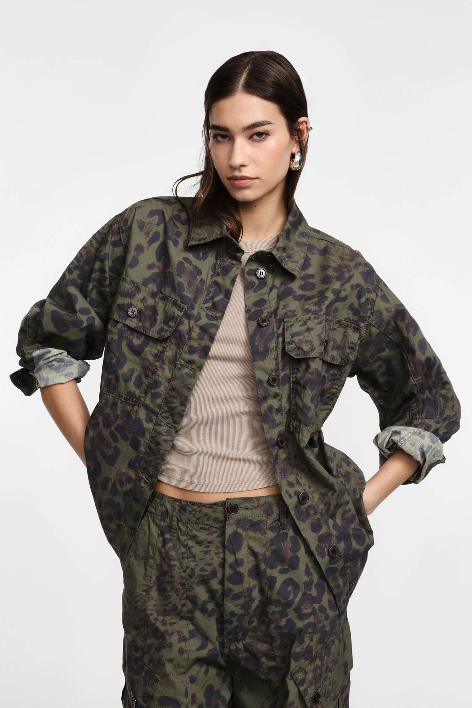 Leopard Belted Shirt