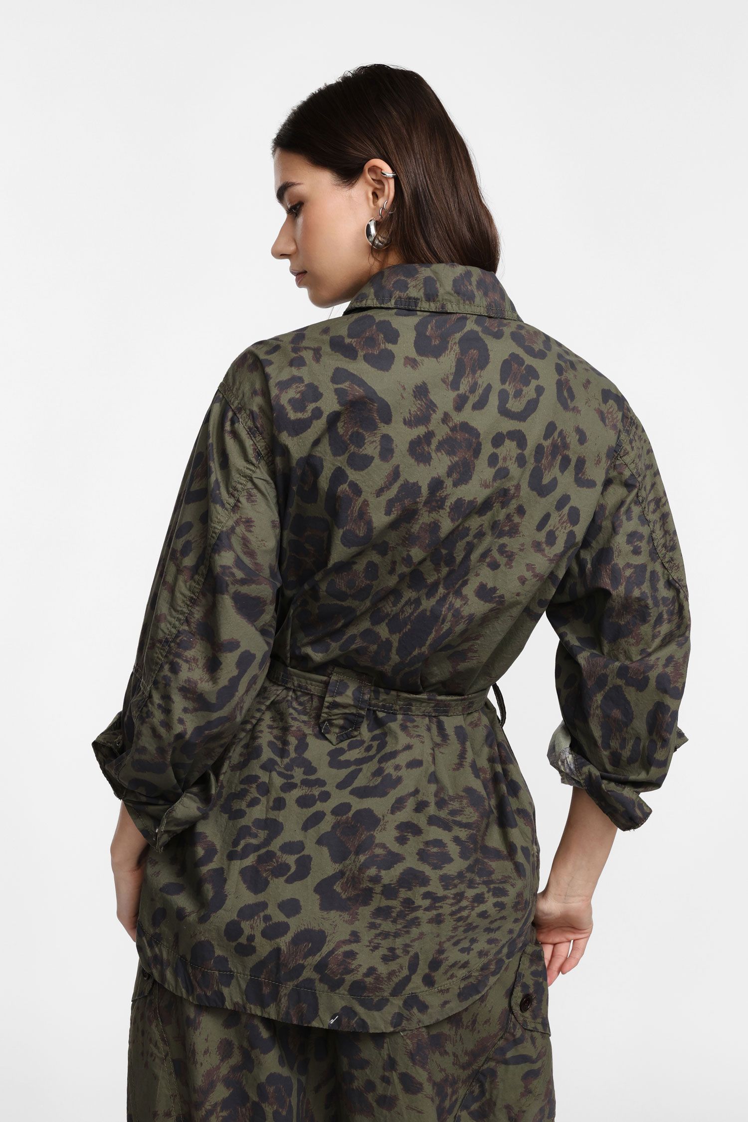 Leopard Belted Shirt