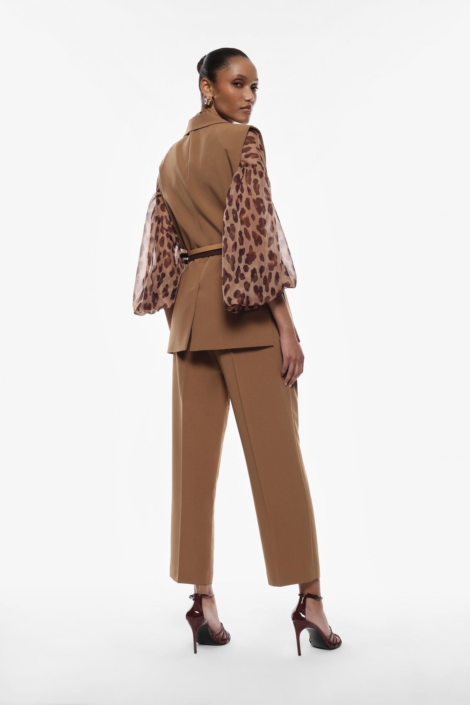 High-Waisted Tailored Trousers
