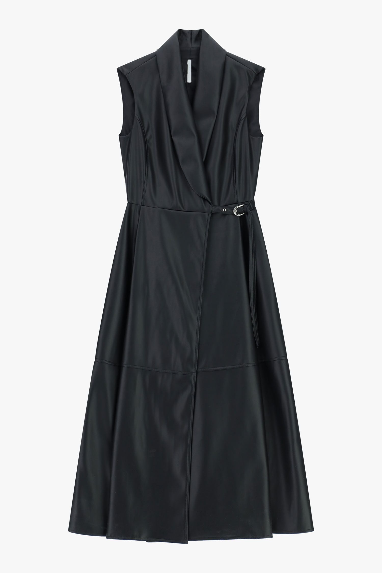 Faux Leather Sleeveless Dress