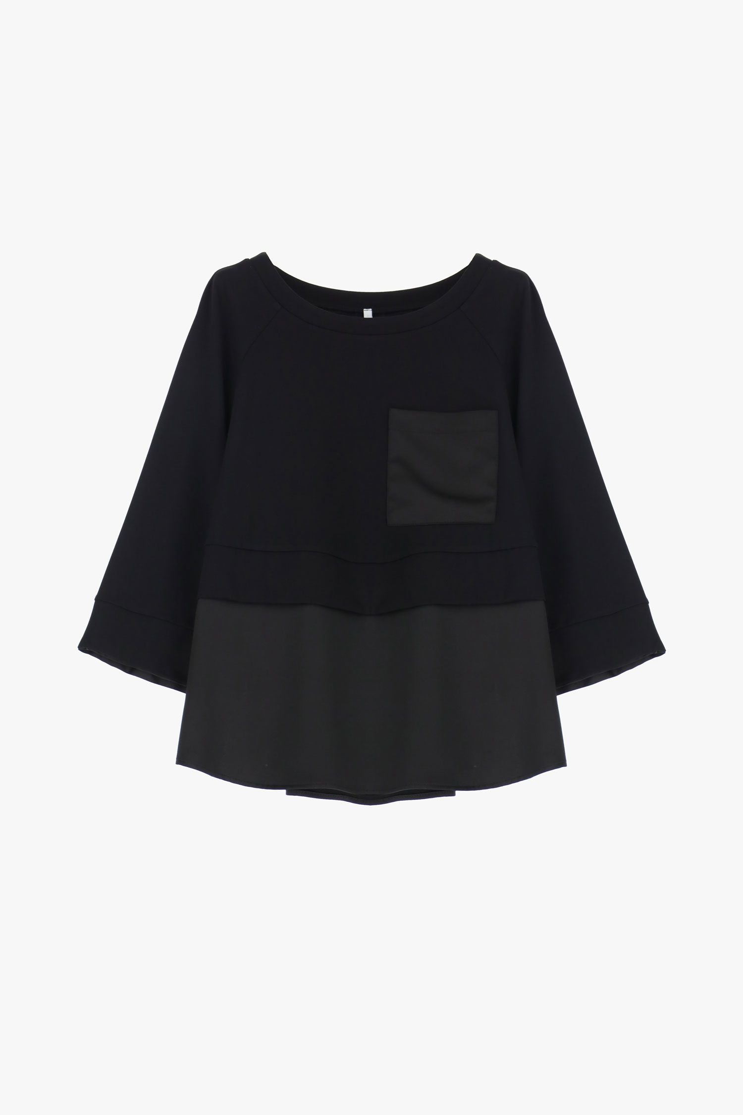 Sweat-shirt combiné avec poche et manches 3/4