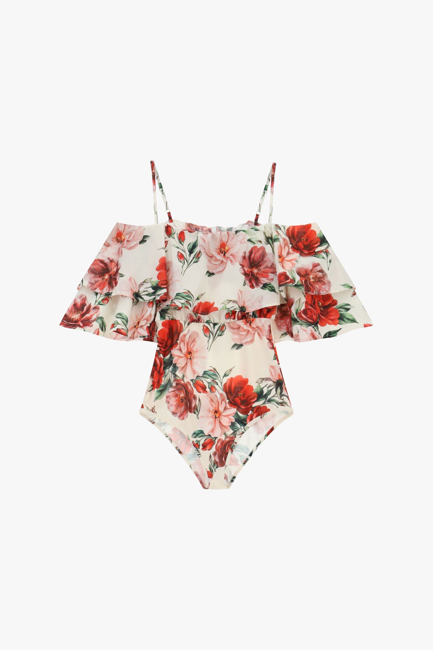 Floral Ruffle Bodysuit