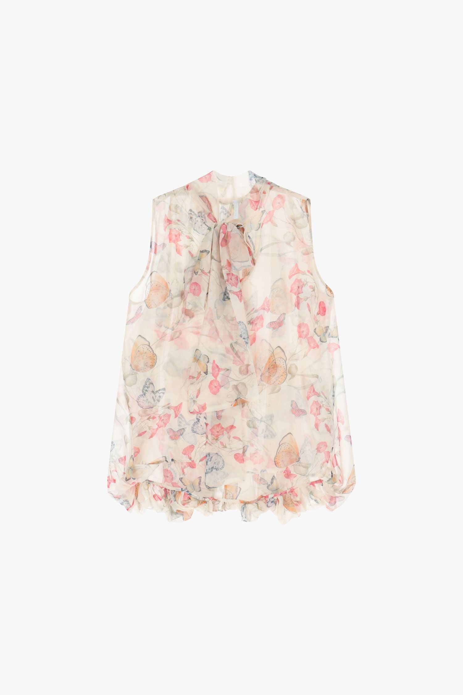 Chemise sans manches à imprimé floral