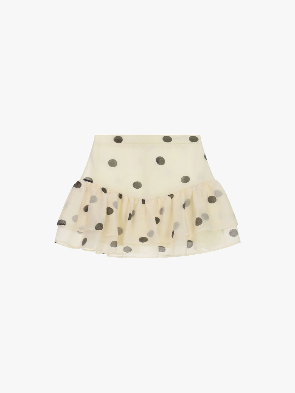 Polka Dot Ruffle Mini Skirt