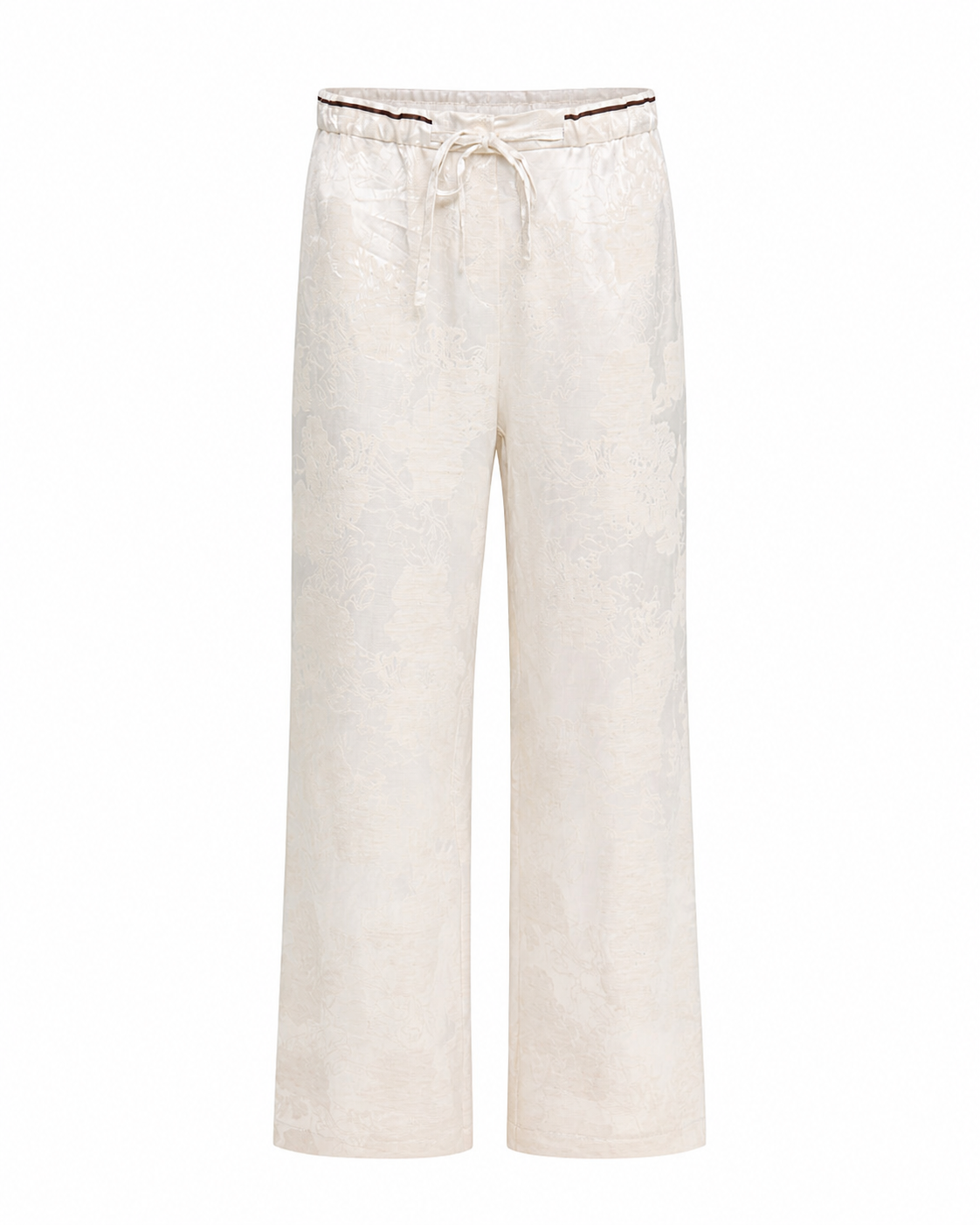 Jacquard Trousers Waist Tie