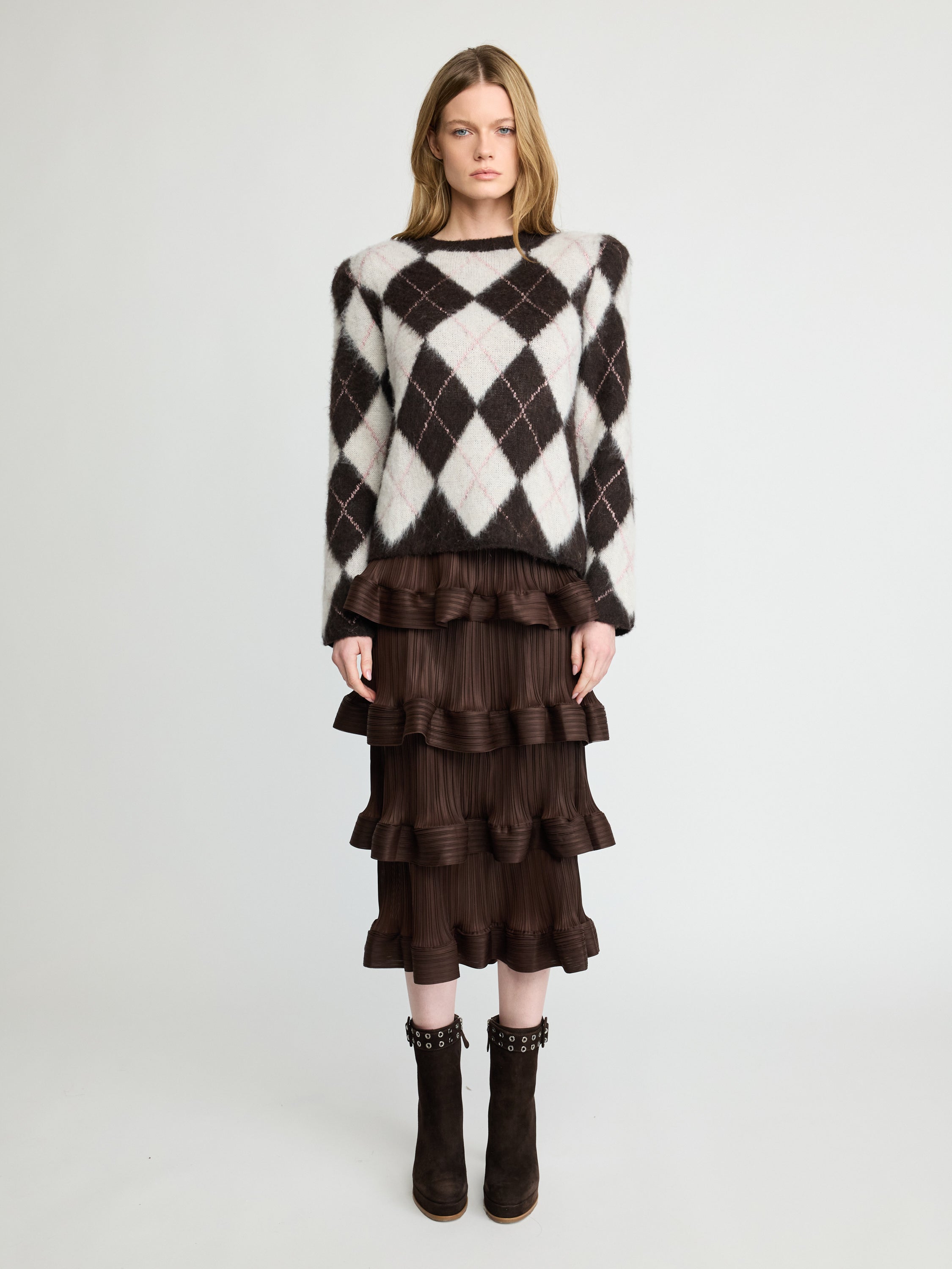 Argyle Soft Knit Sweater