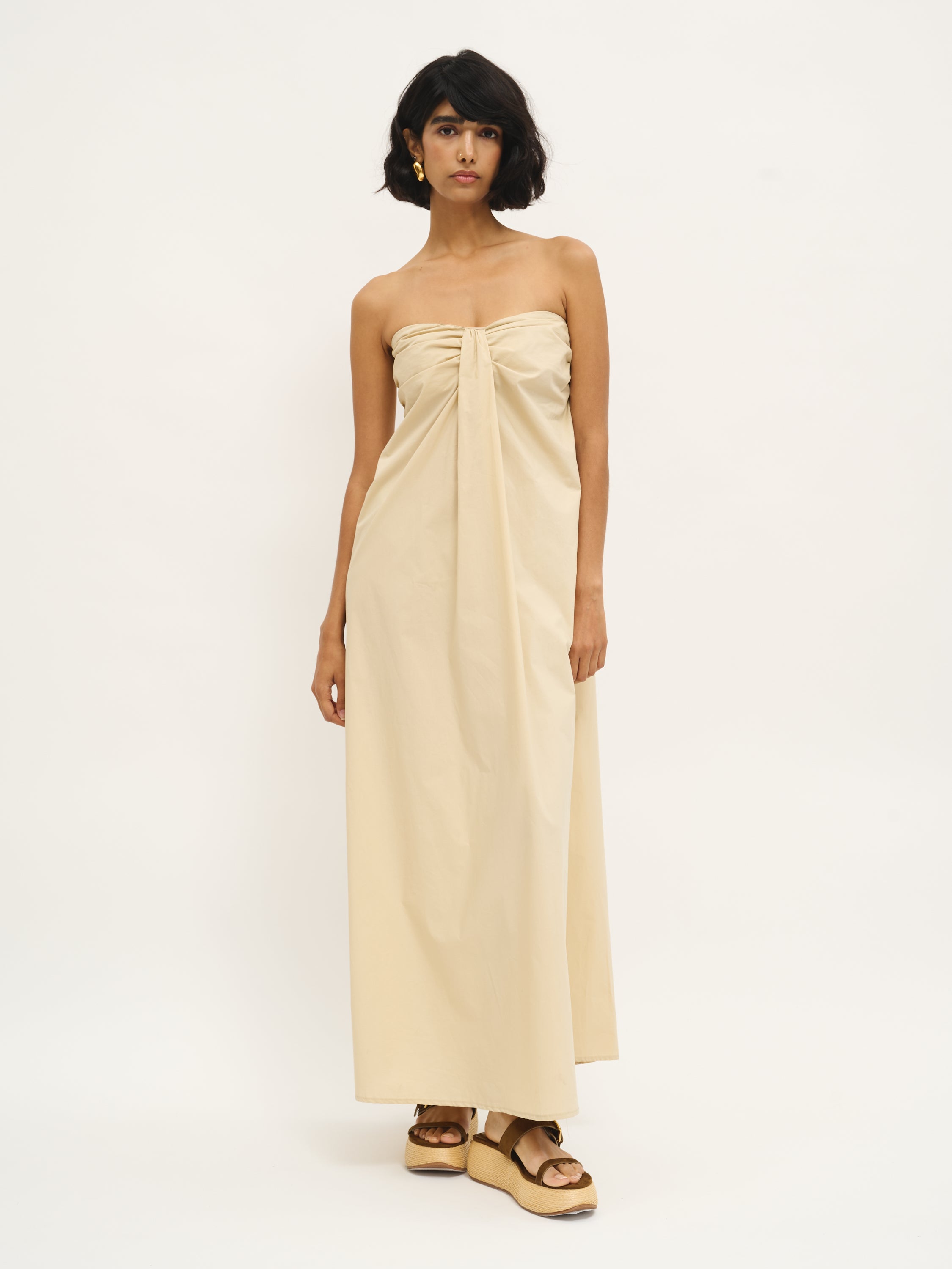 Bandeau Cotton Maxi Dress