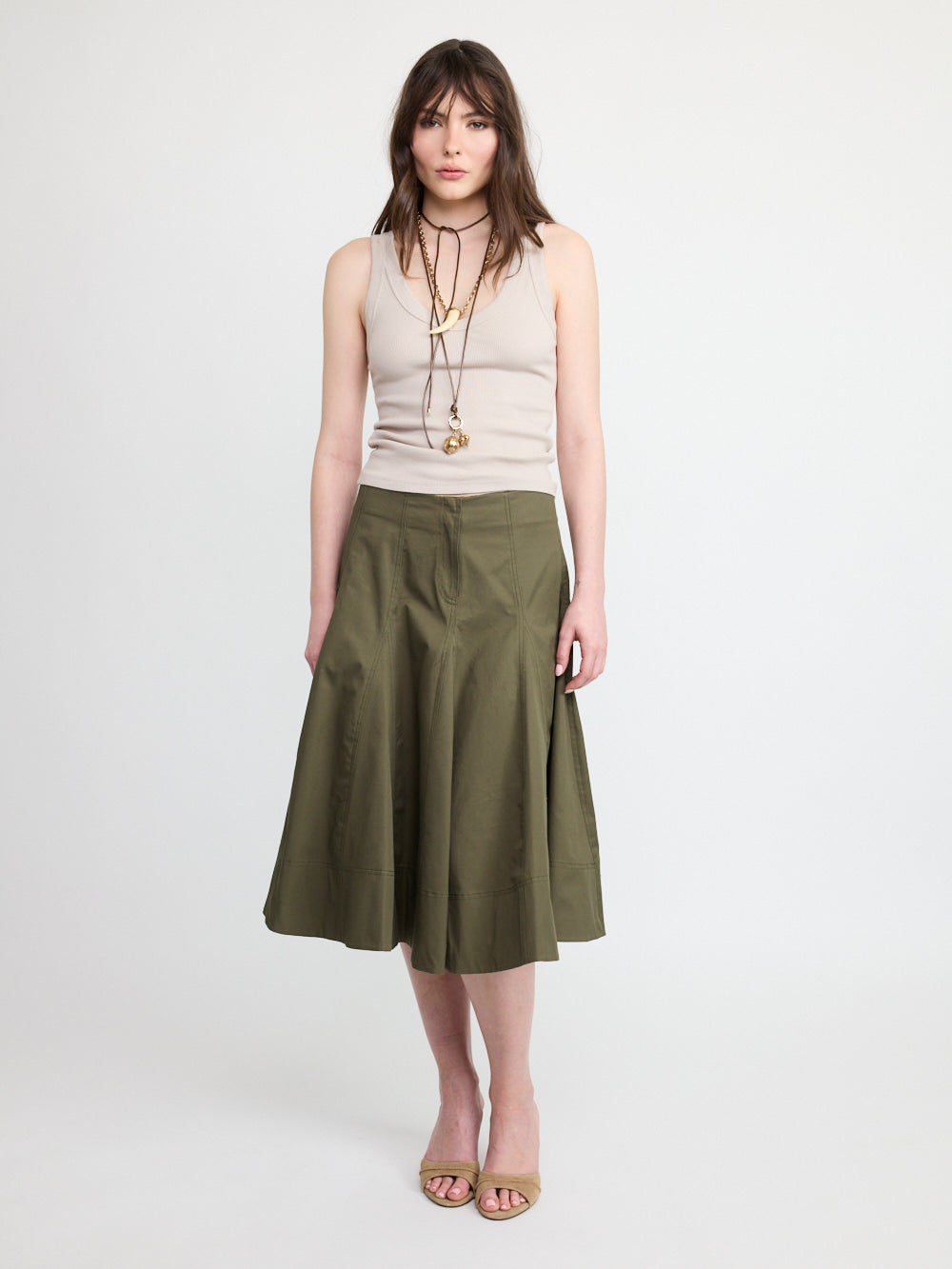Structure Flared Skirt