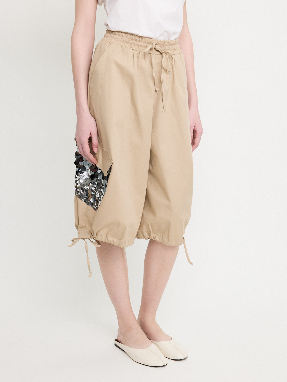 Drawstring Waist Pants Sequin
