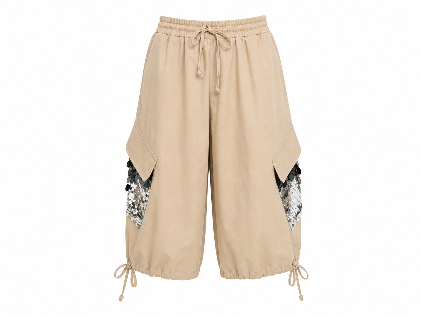 Drawstring Waist Pants Sequin