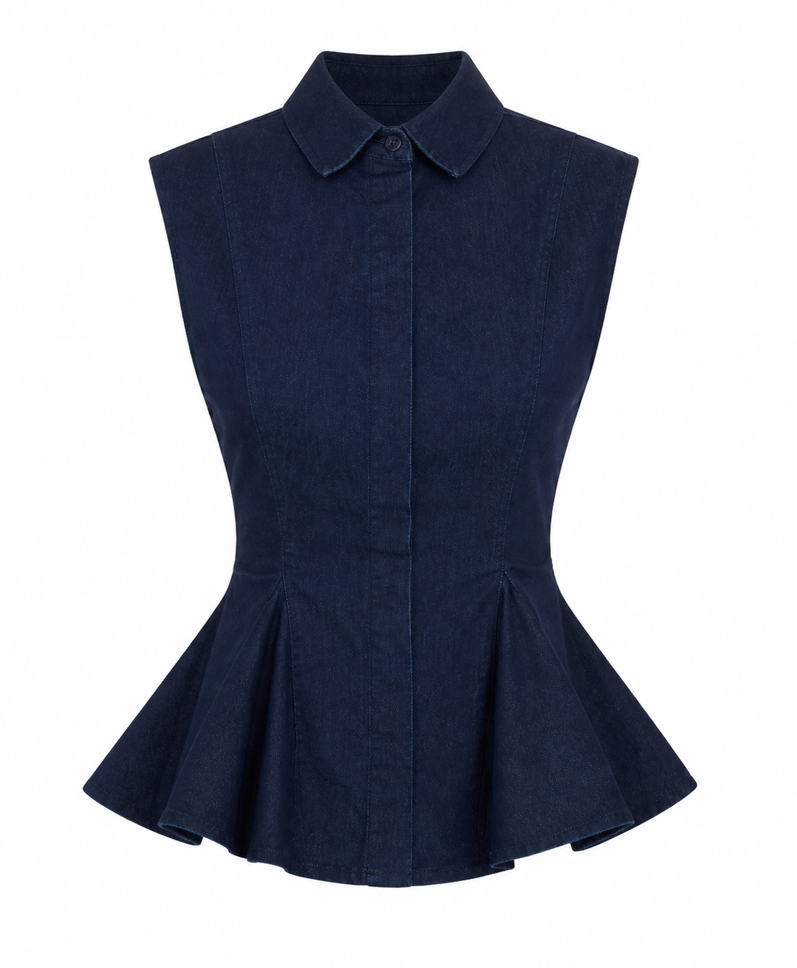 Chemise péplum en jean