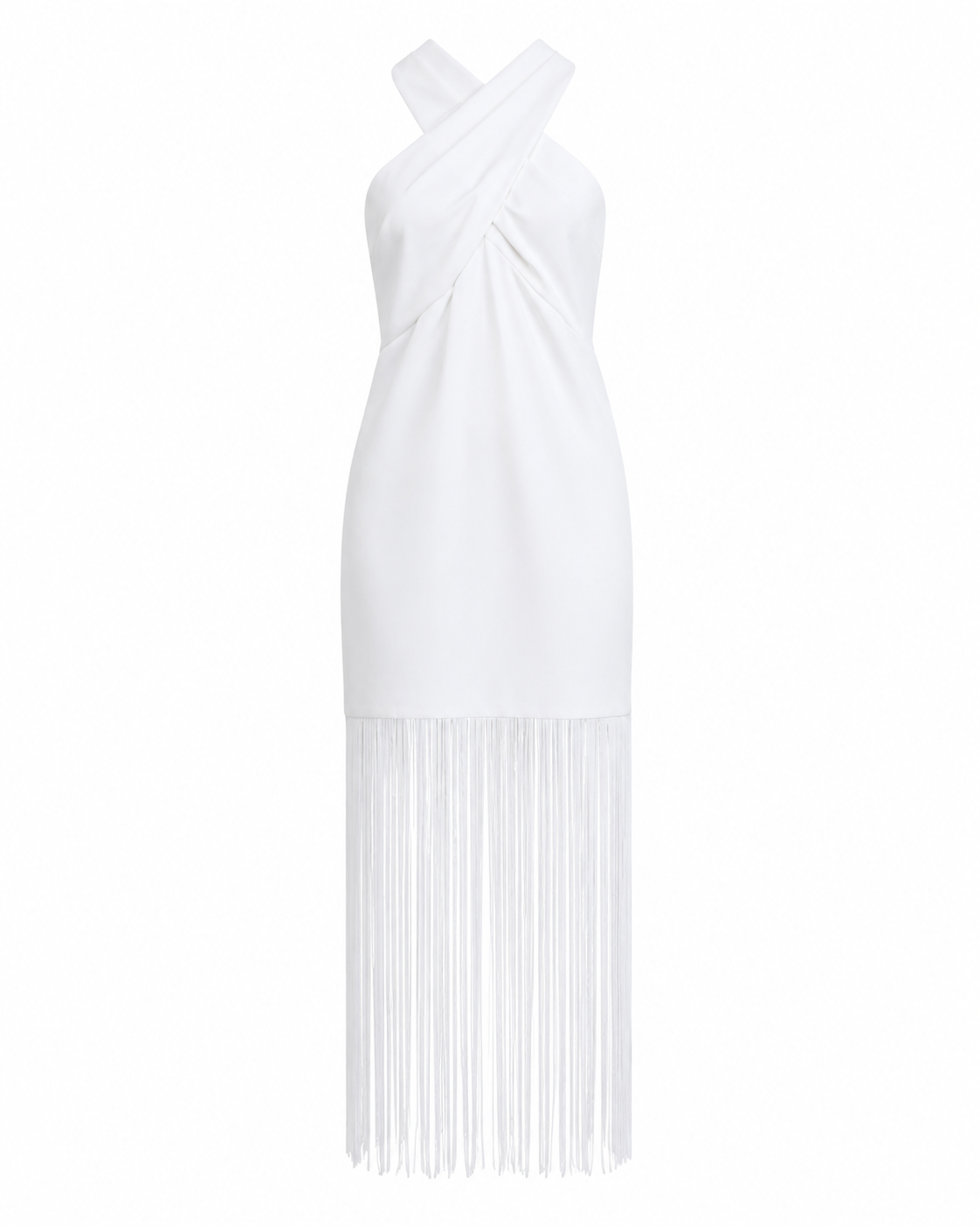 Fringe Draped Mini Dress