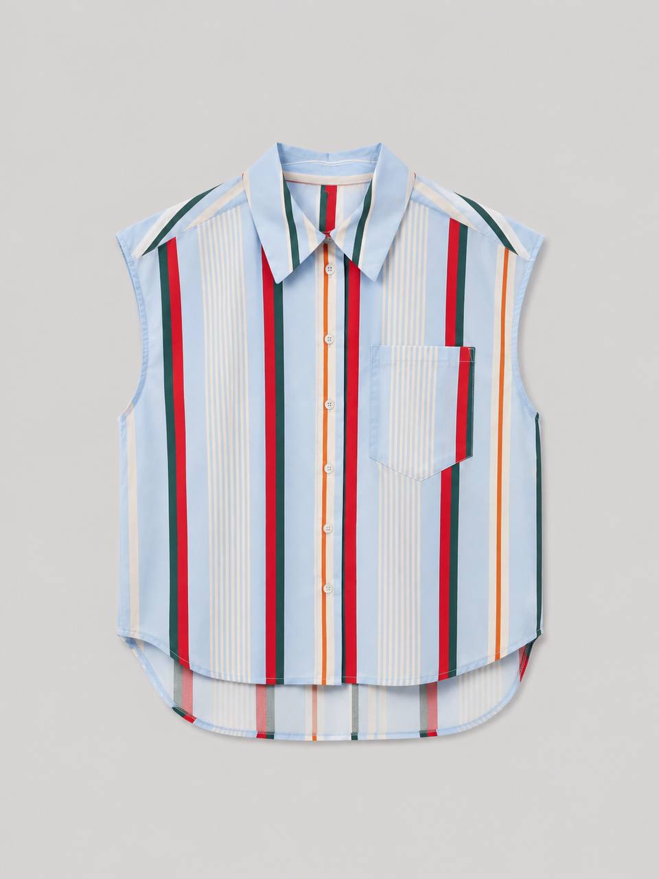 Multicolor Striped Sleeveless Shirt