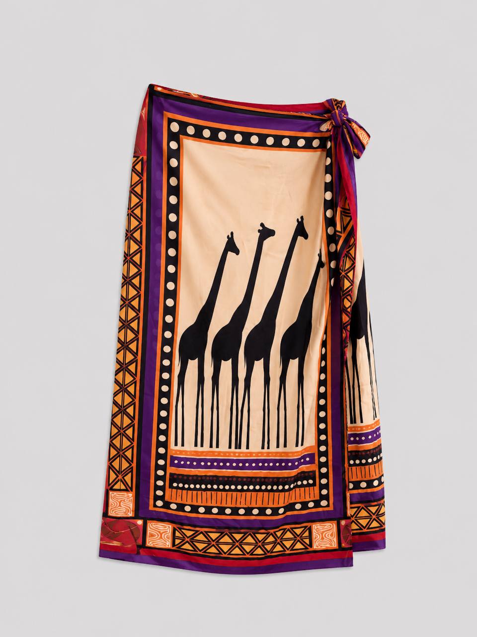 Giraffe Print Wrap Skirt