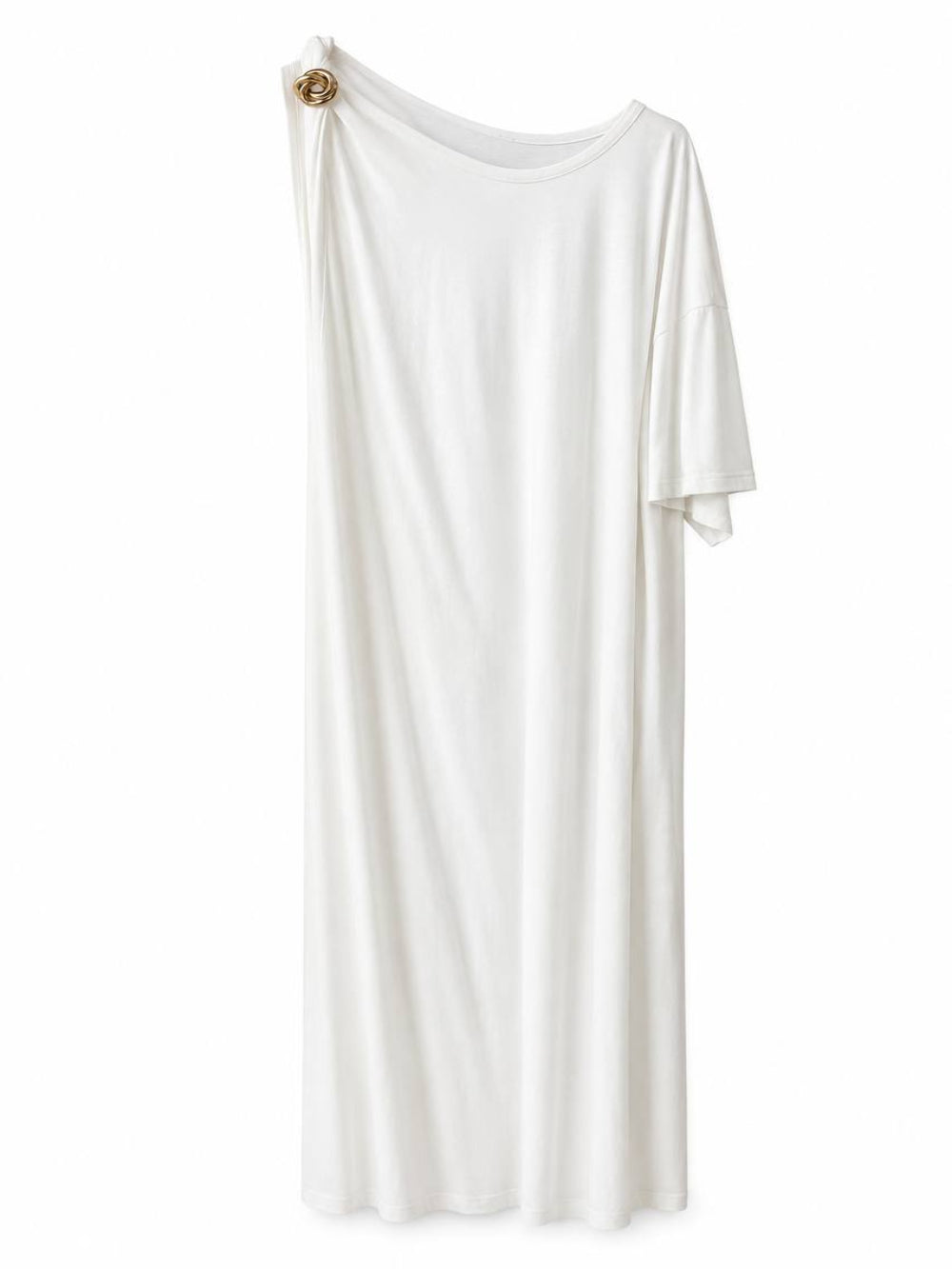 ROBE BLANCHE DÉTAIL ÉPAULE