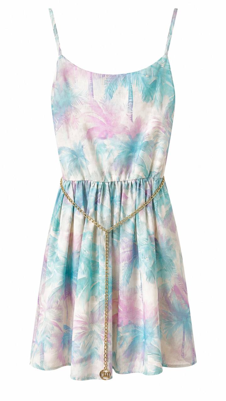 MINI-ROBE AVEC CEINTURE CHAÎNE