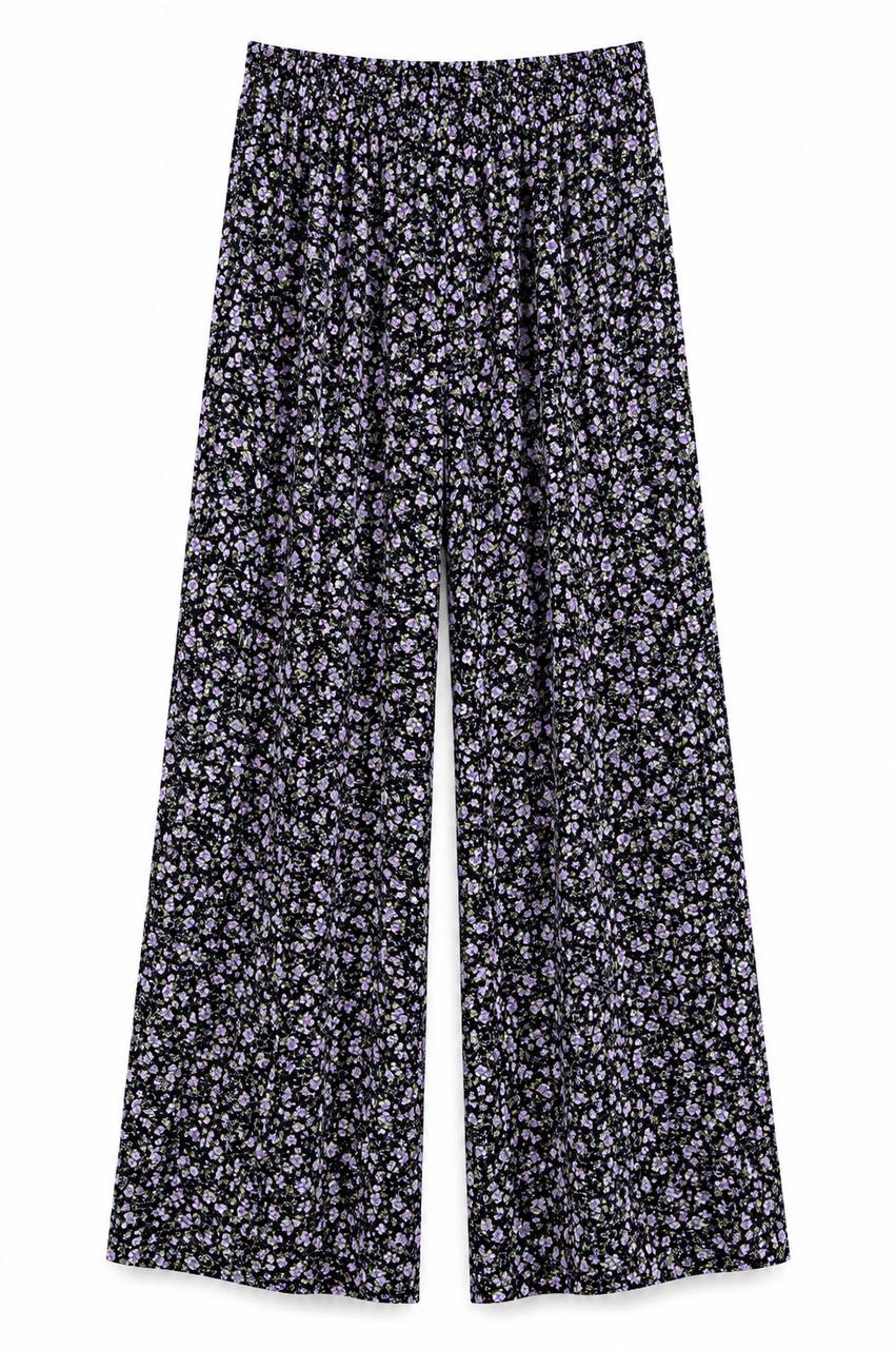 FLORAL PANTS BLACK