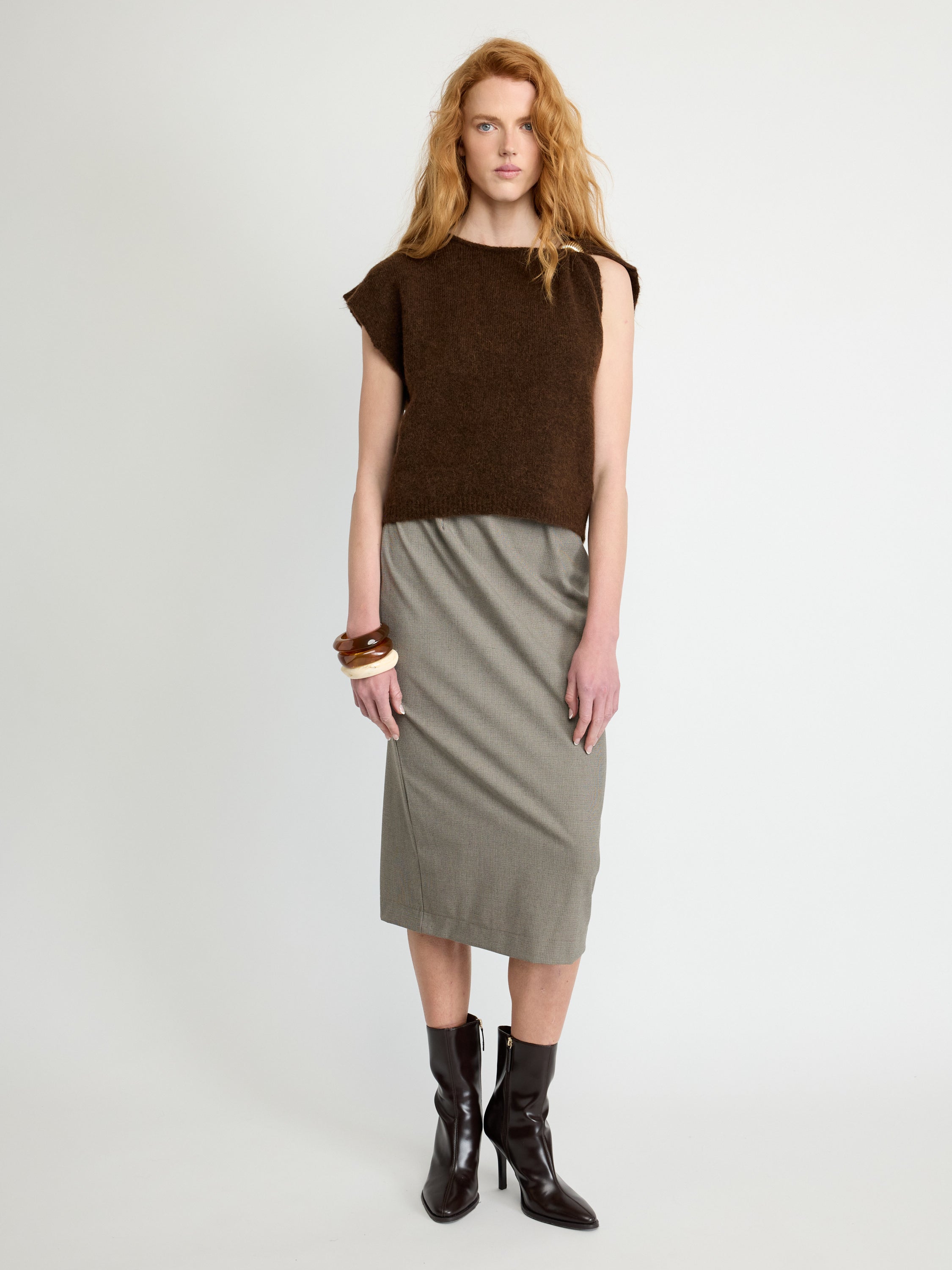 Haut en tricot mélangé mohair