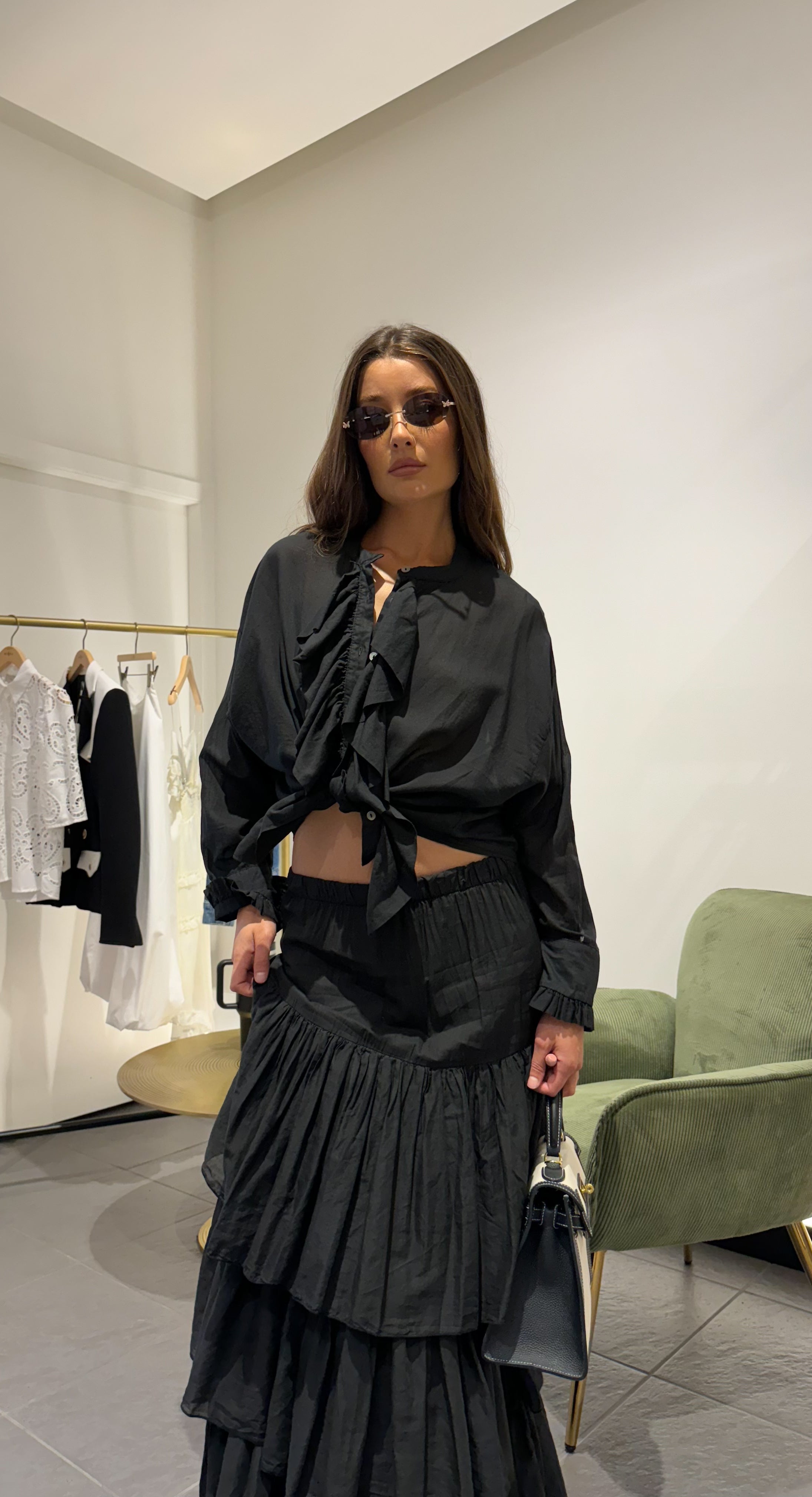 Maxi Tiered Flowy Skirt