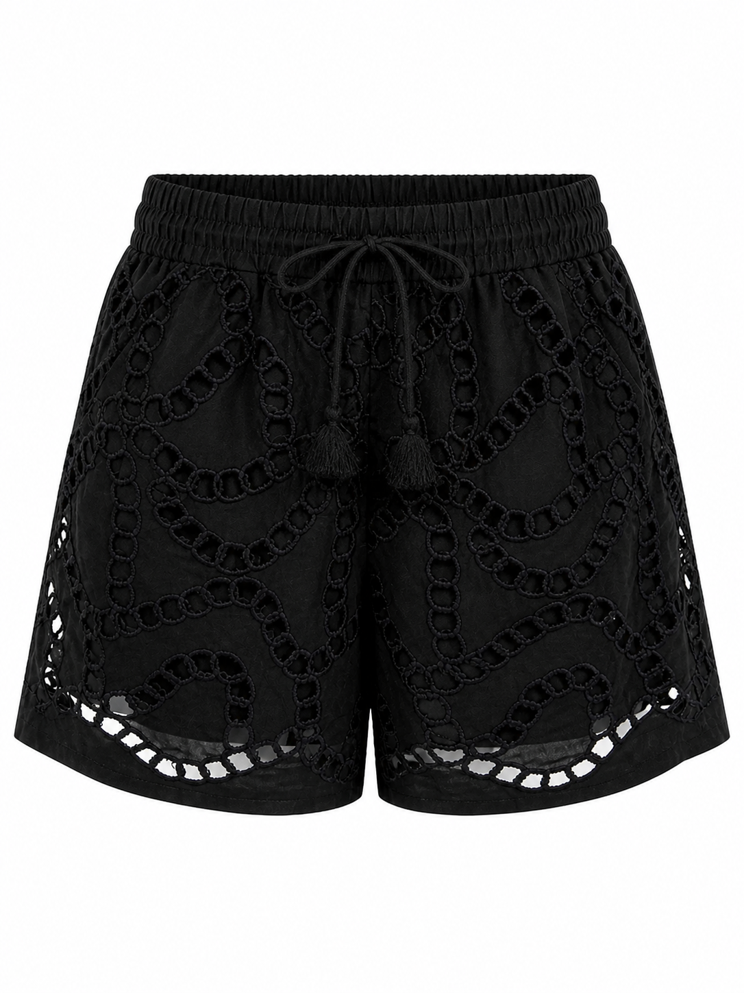 Embroidered Chain Shorts