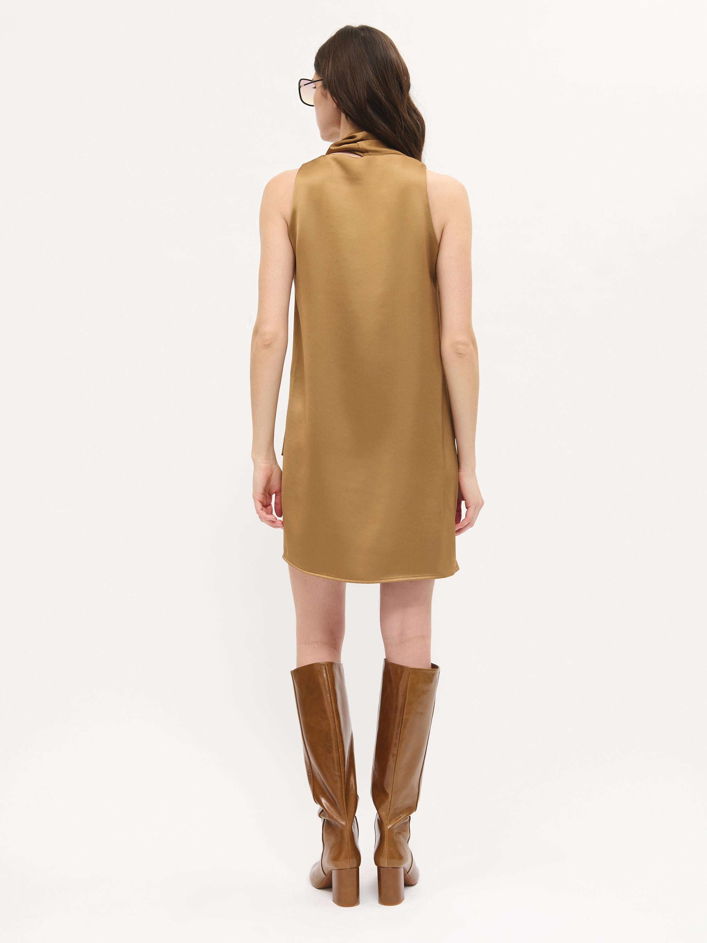 Gold Appliqué Mini Dress