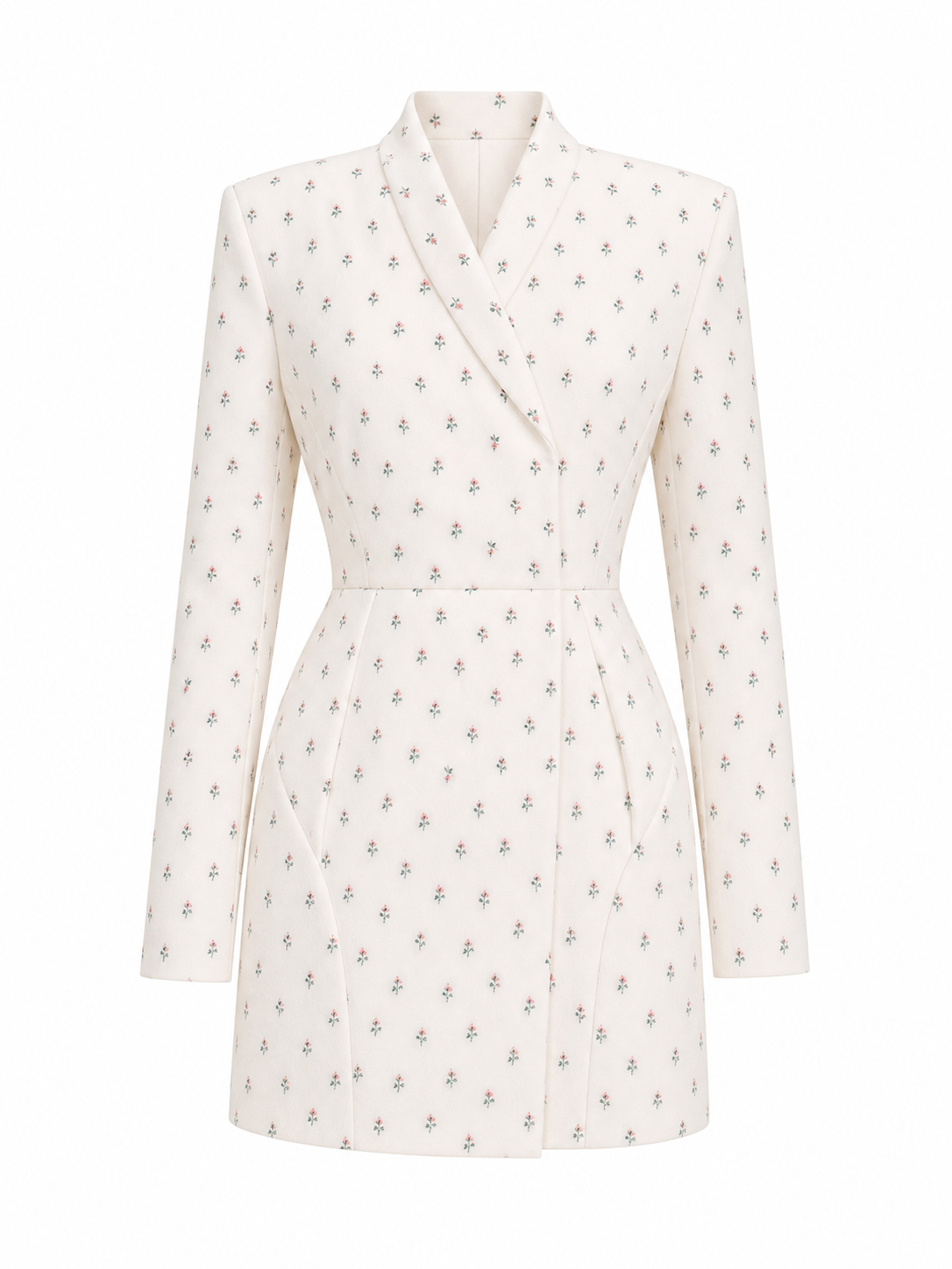 Mini-robe florale ajustée