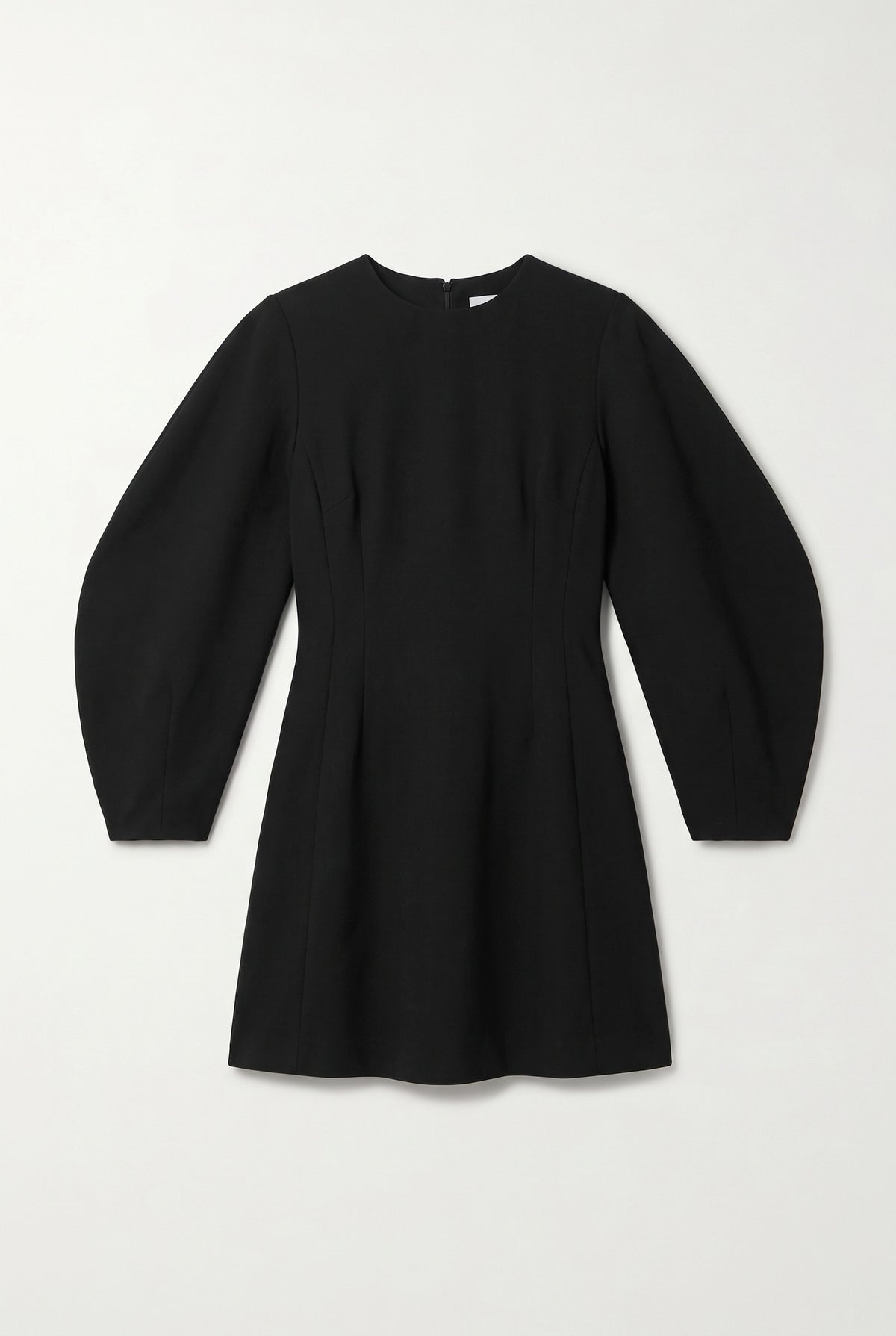 Sculpted Sleeve Mini Dress - Black - flat lay