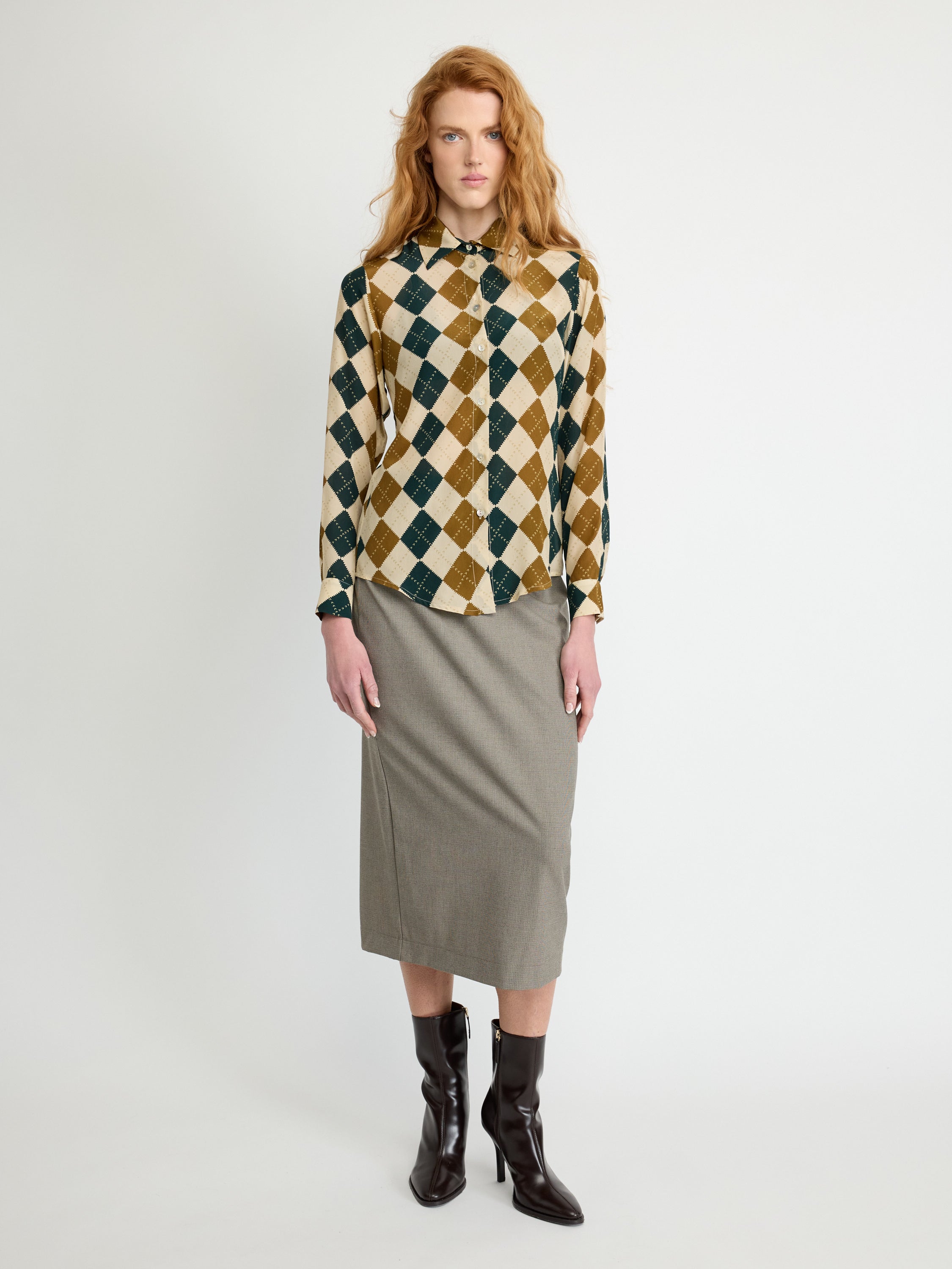 Geometric Print Blouse