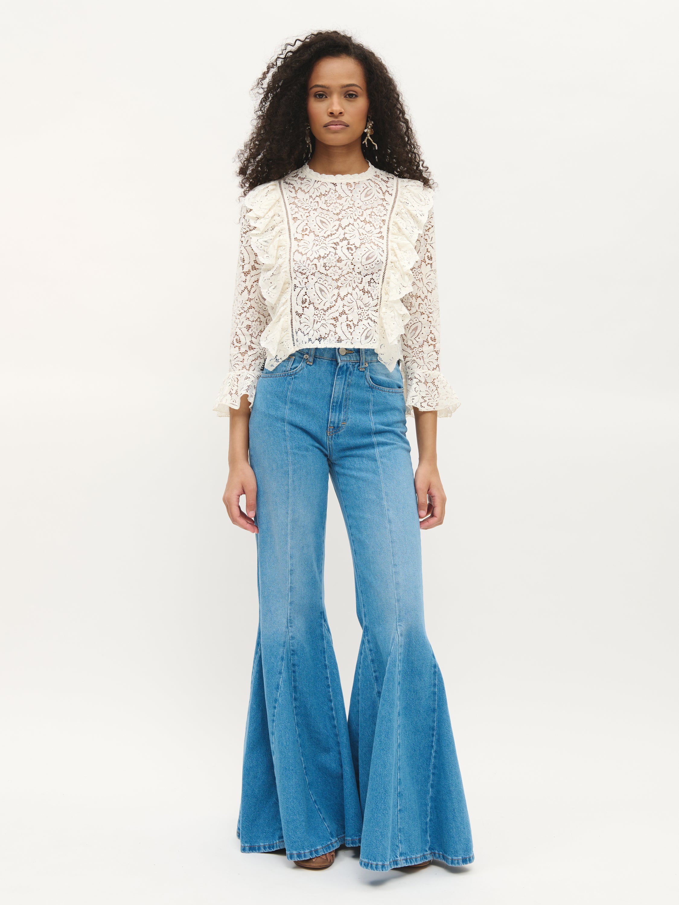 Ruffled Lace Top