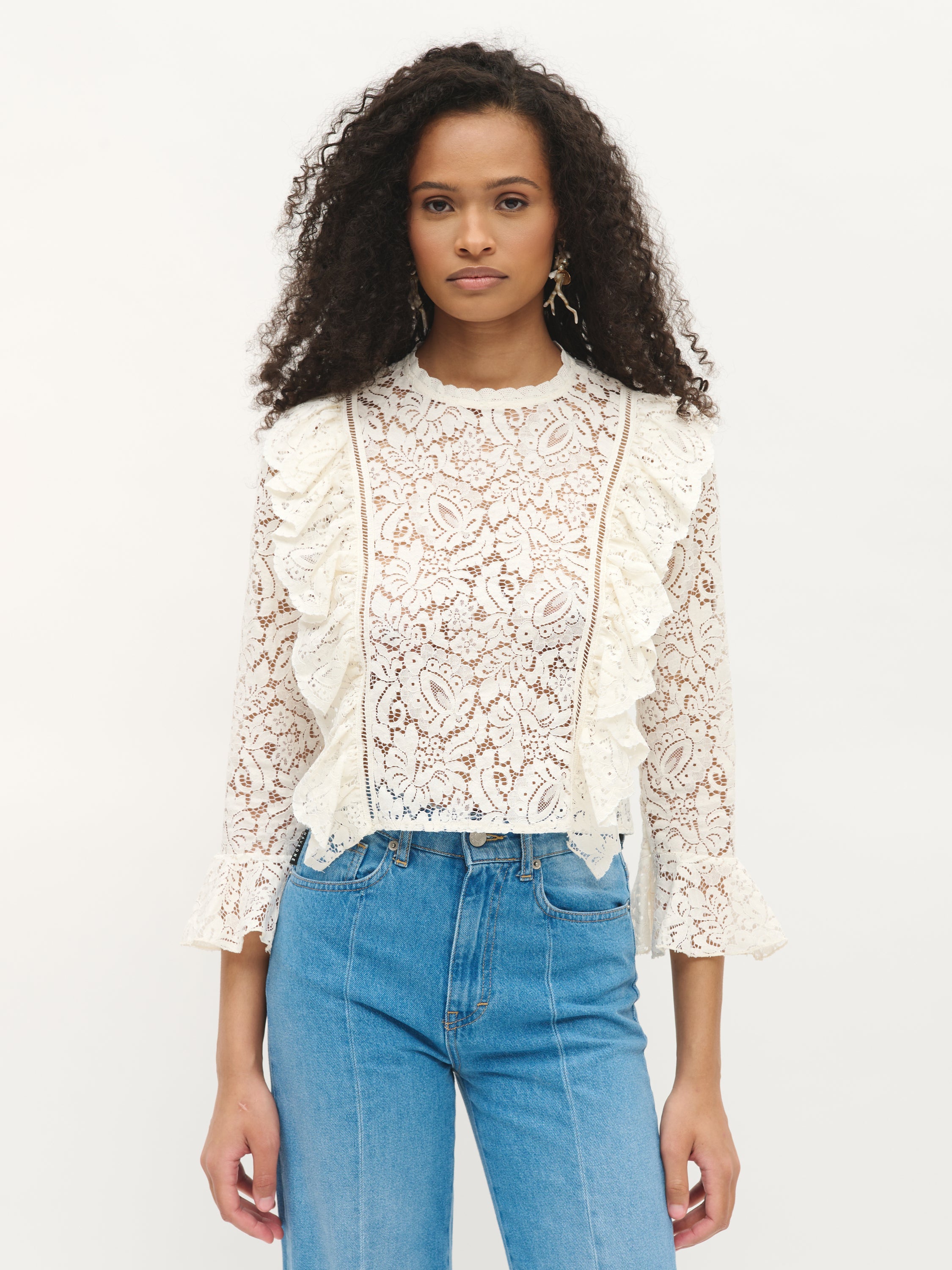 Ruffled Lace Top
