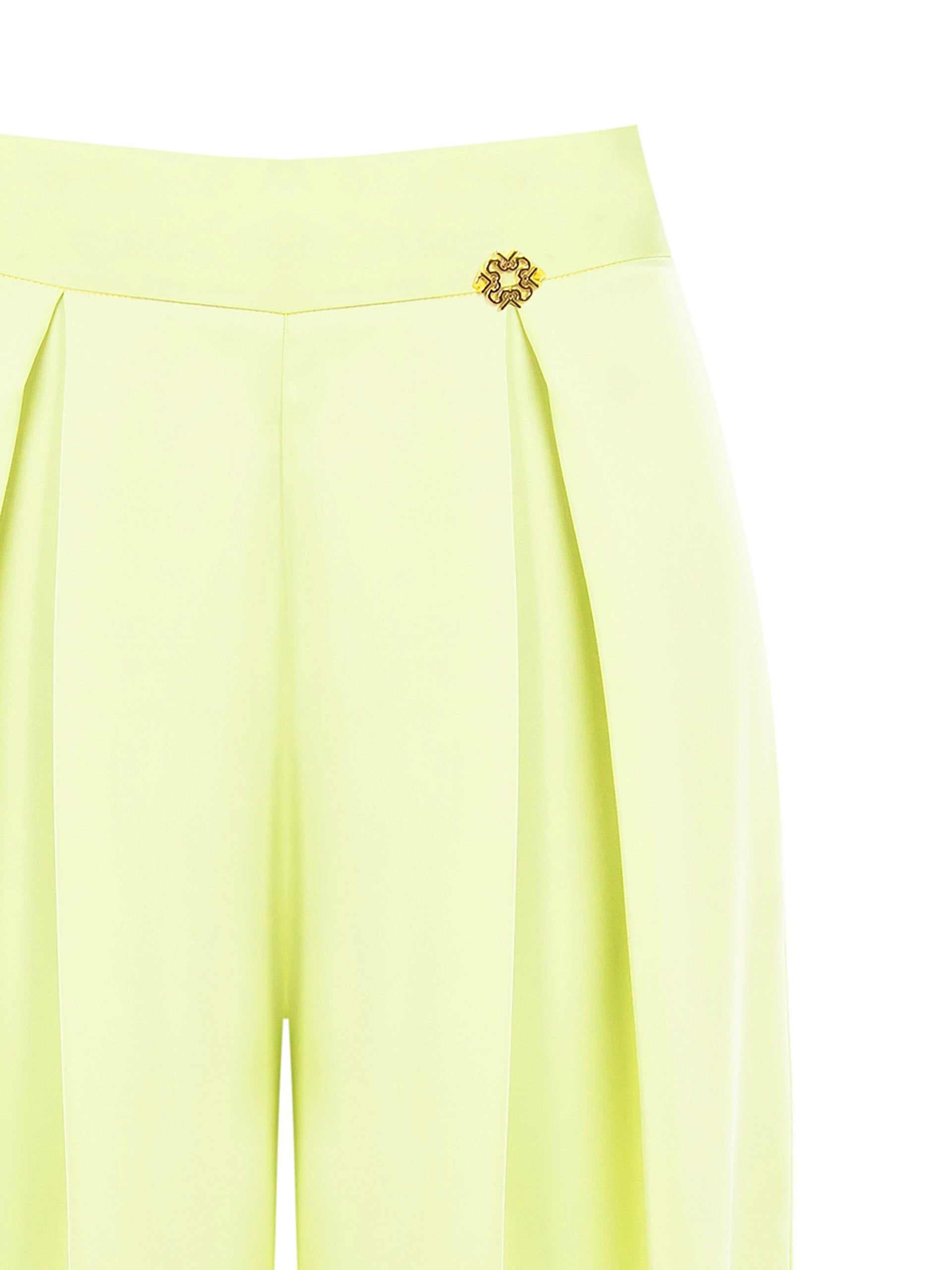 Pantalon Palazzo en satin à pinces