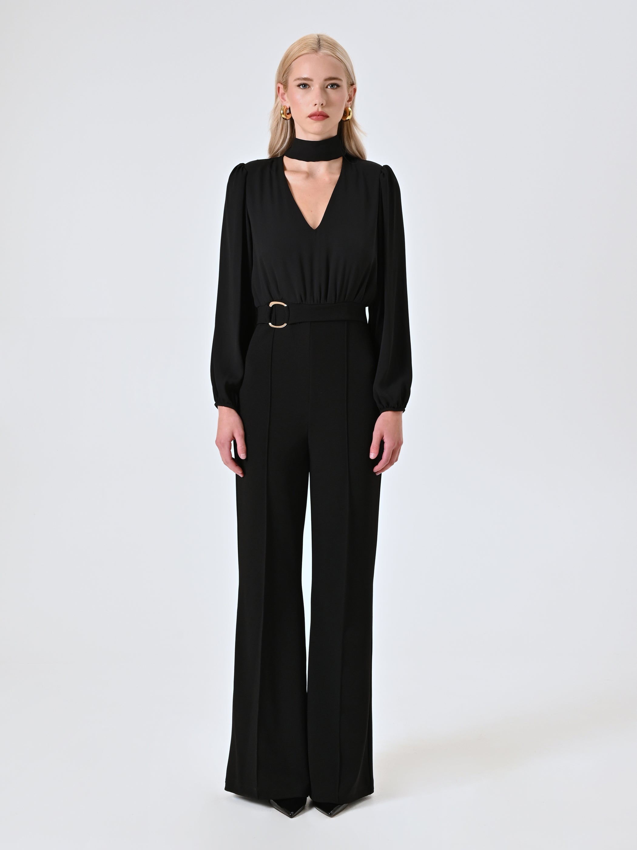 Black Jumpsuit with Buckle