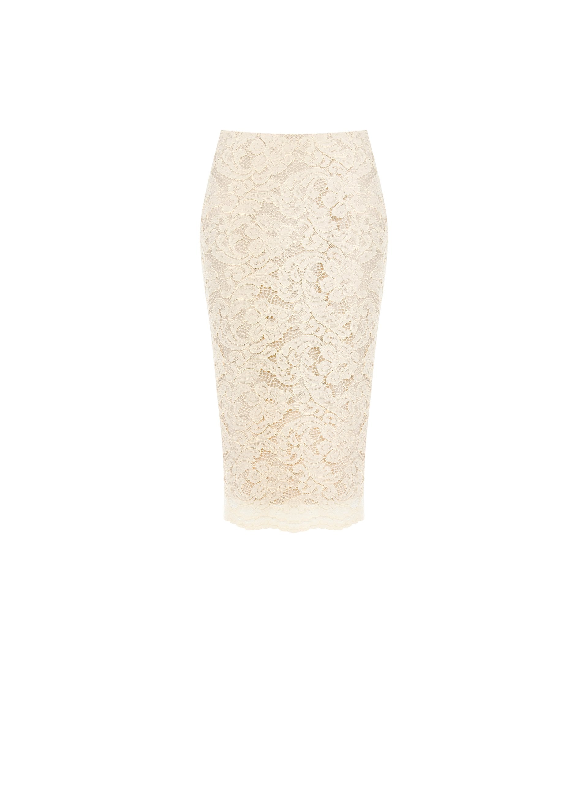 Jupe midi en dentelle