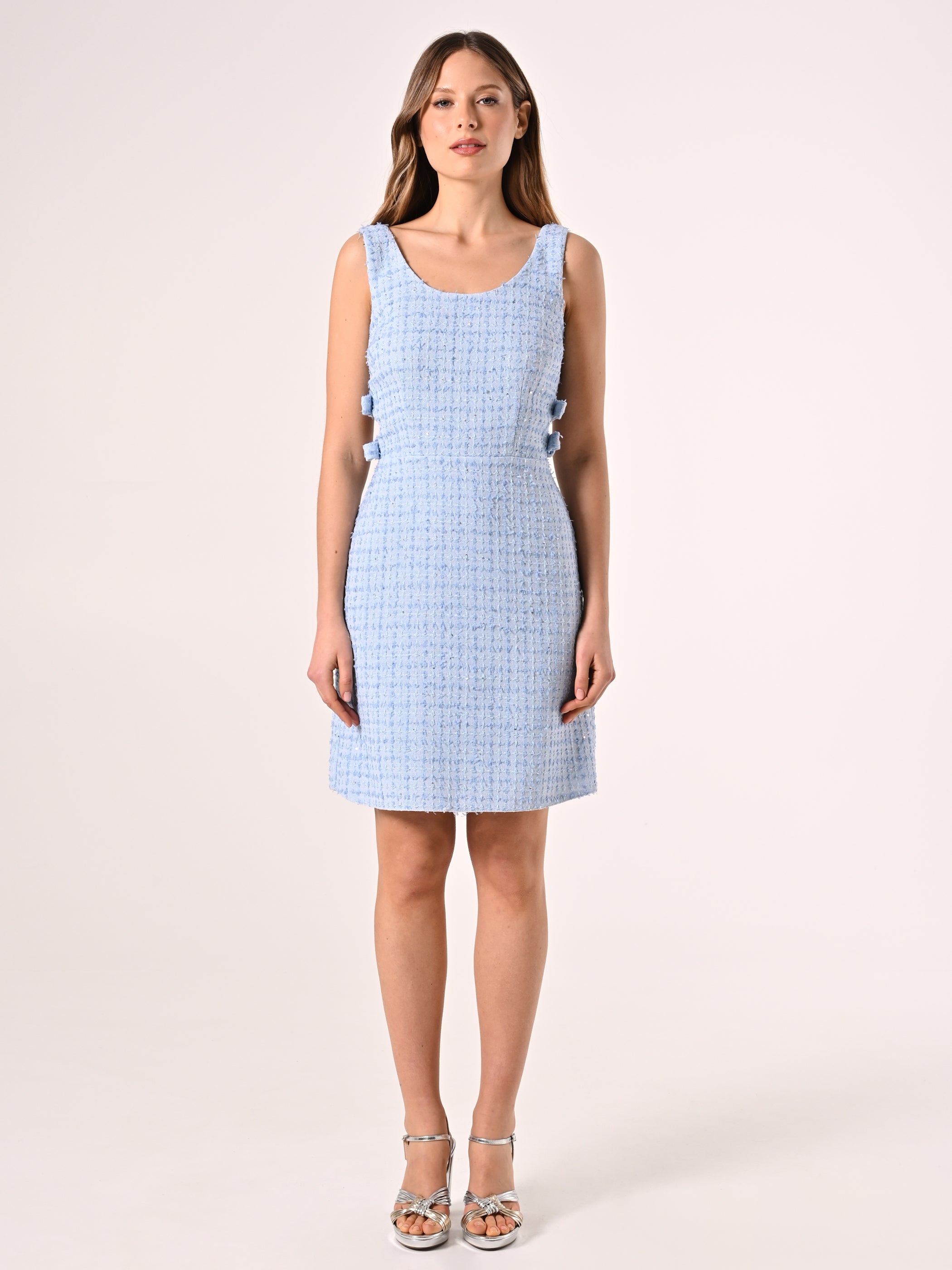 Robe à nœud en tweed