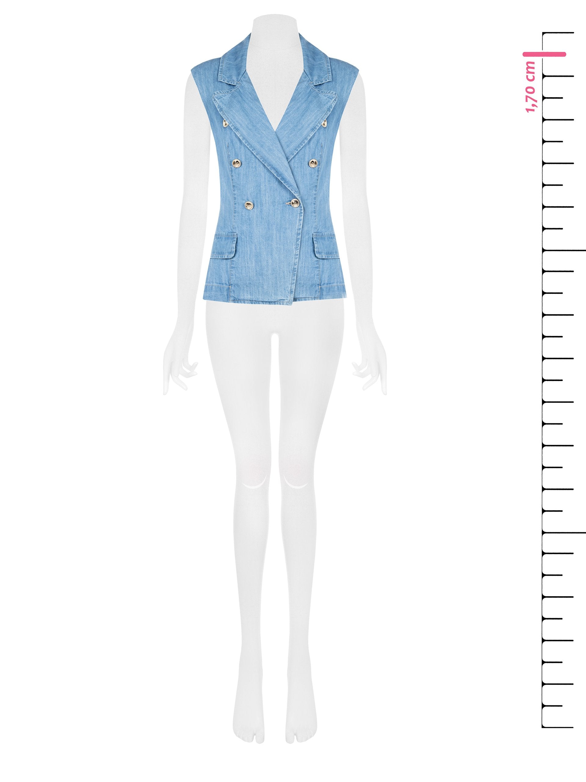 Veste en jean sans manches