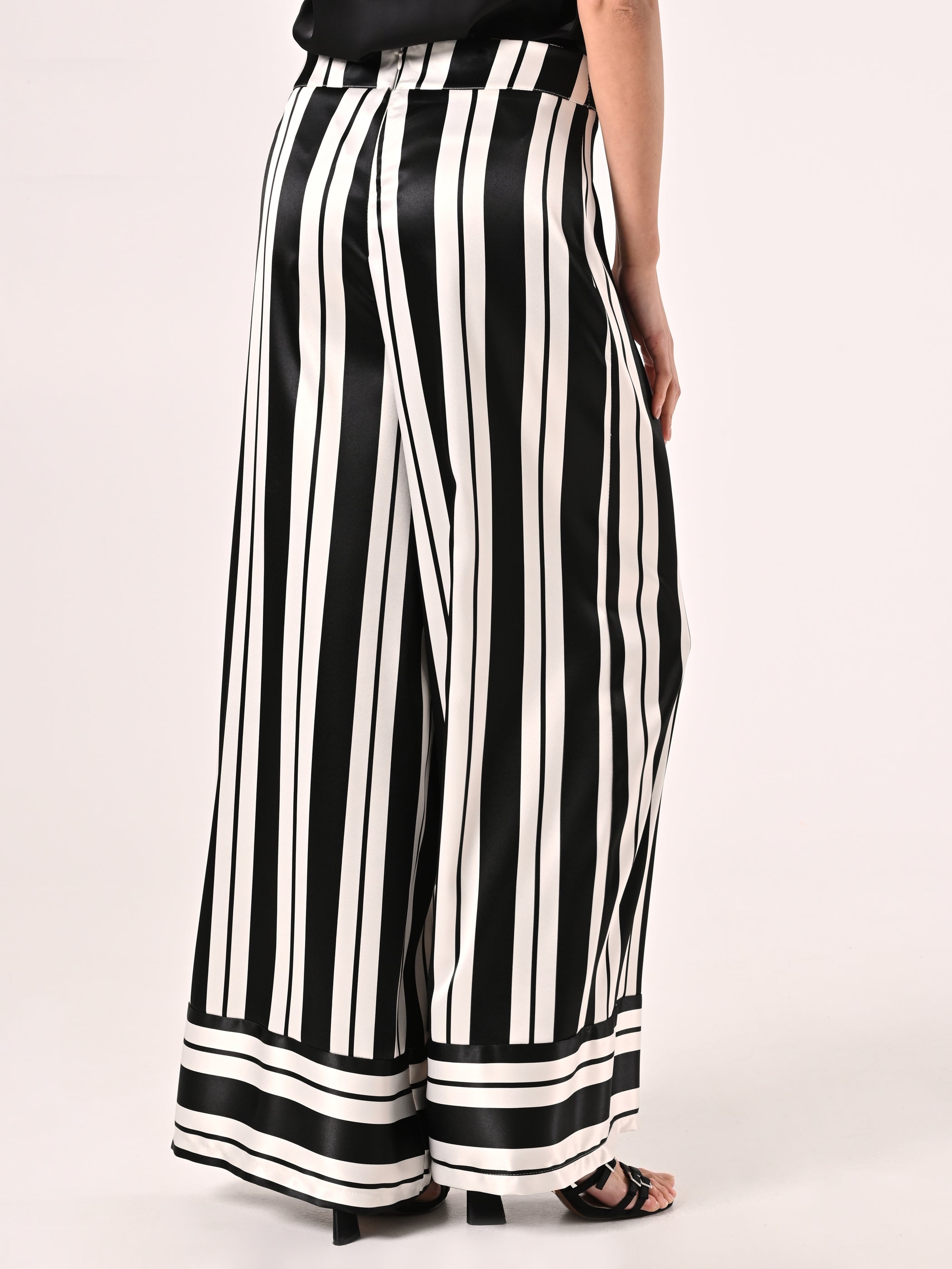 Black & White Striped Trousers