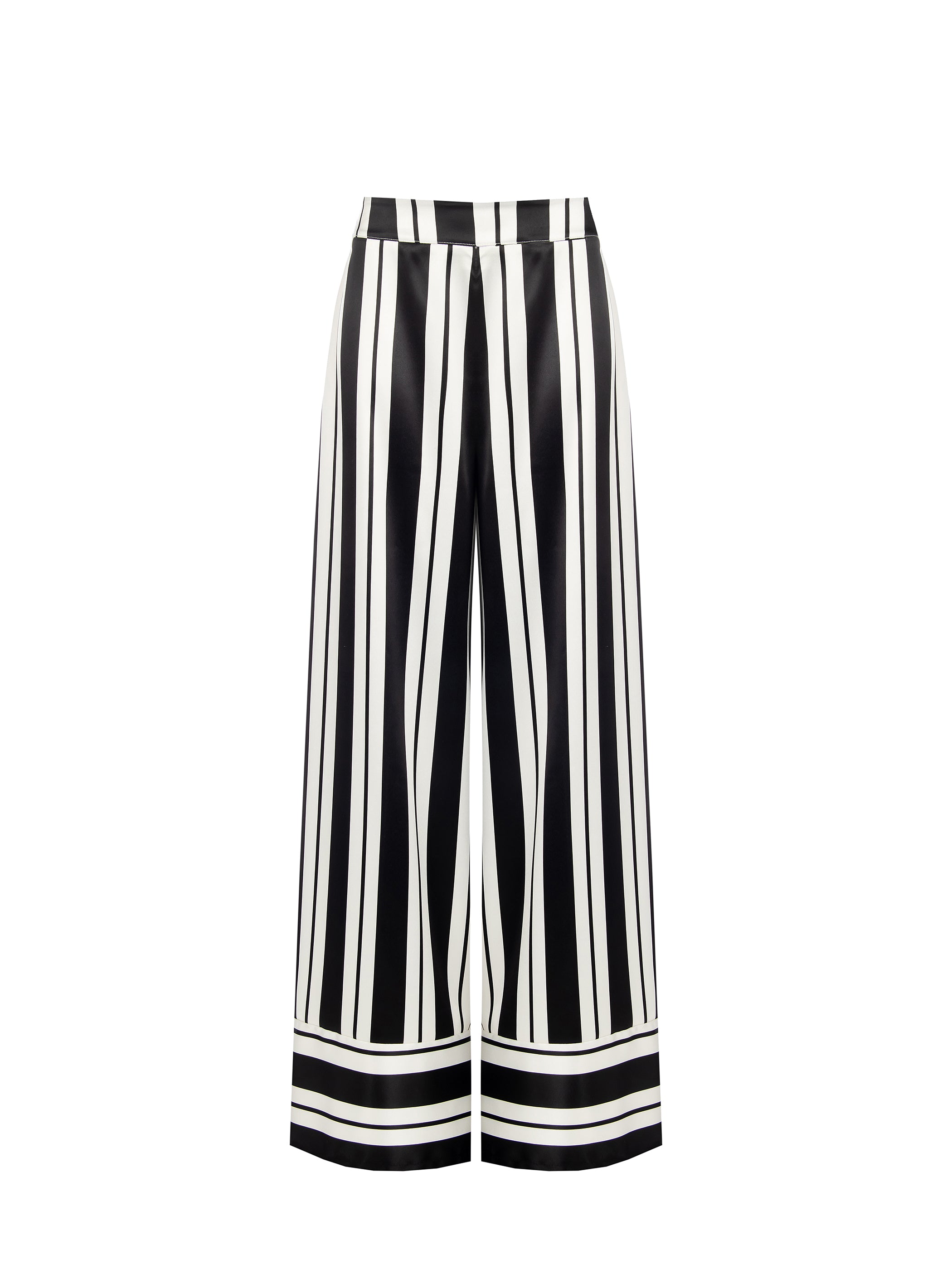 Black & White Striped Trousers