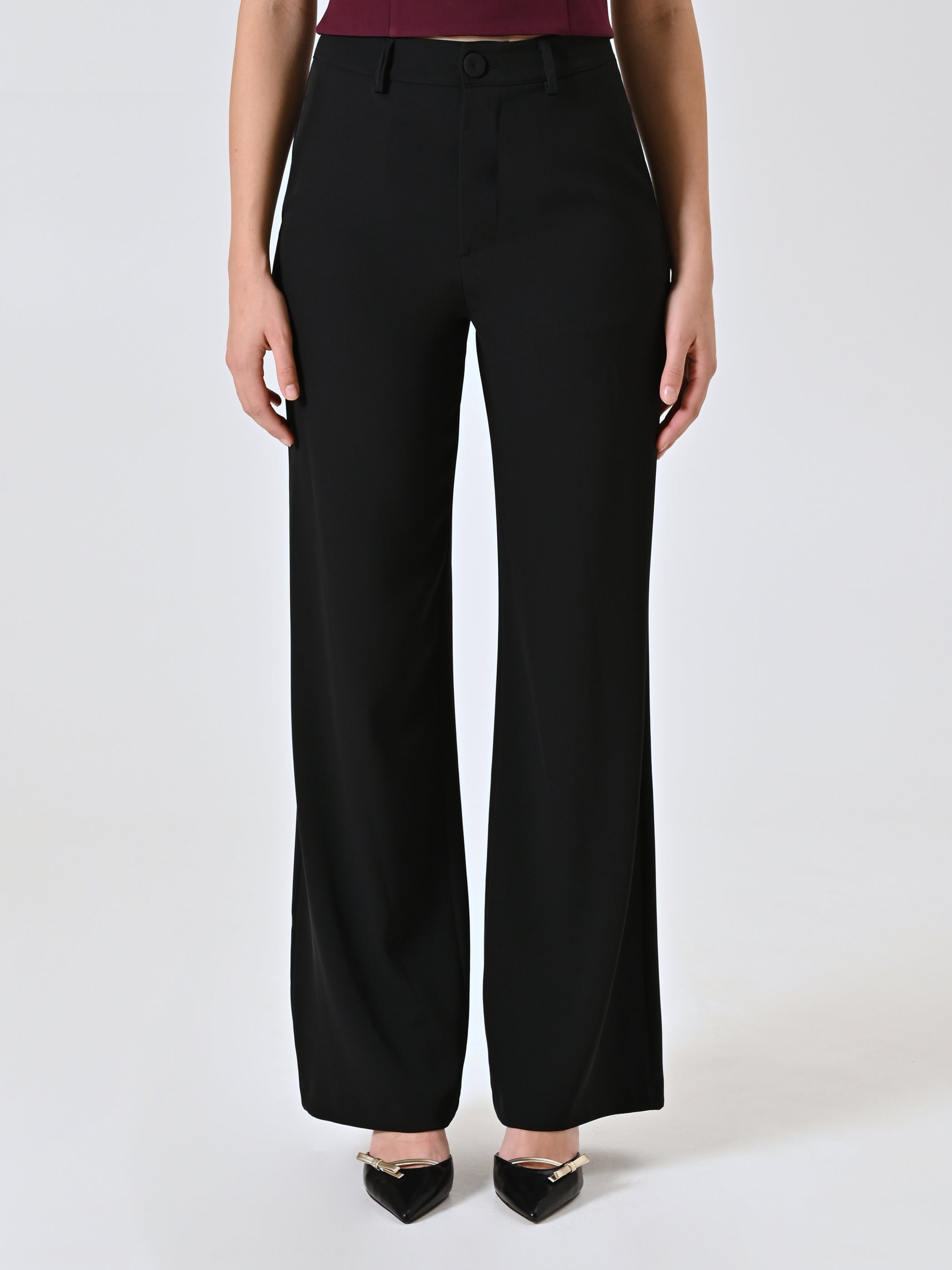 Pantalon noir en cady