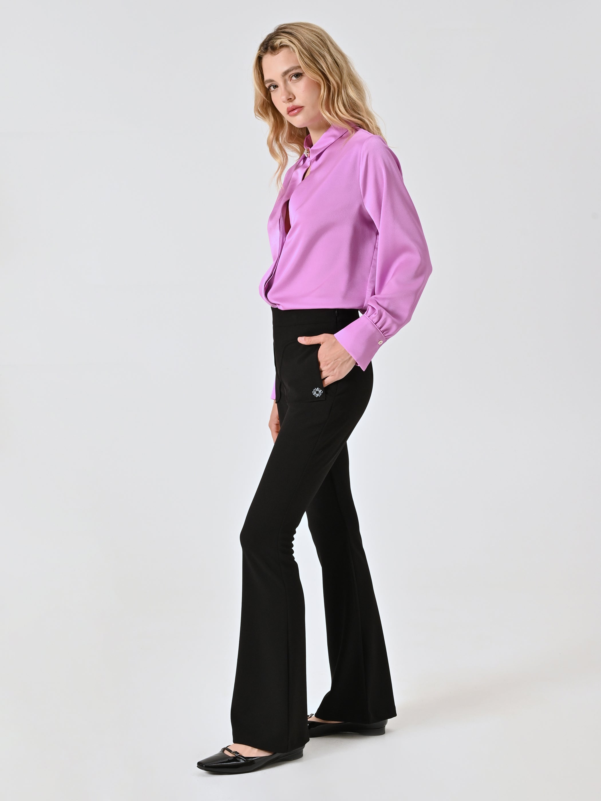 Black Flared Trousers