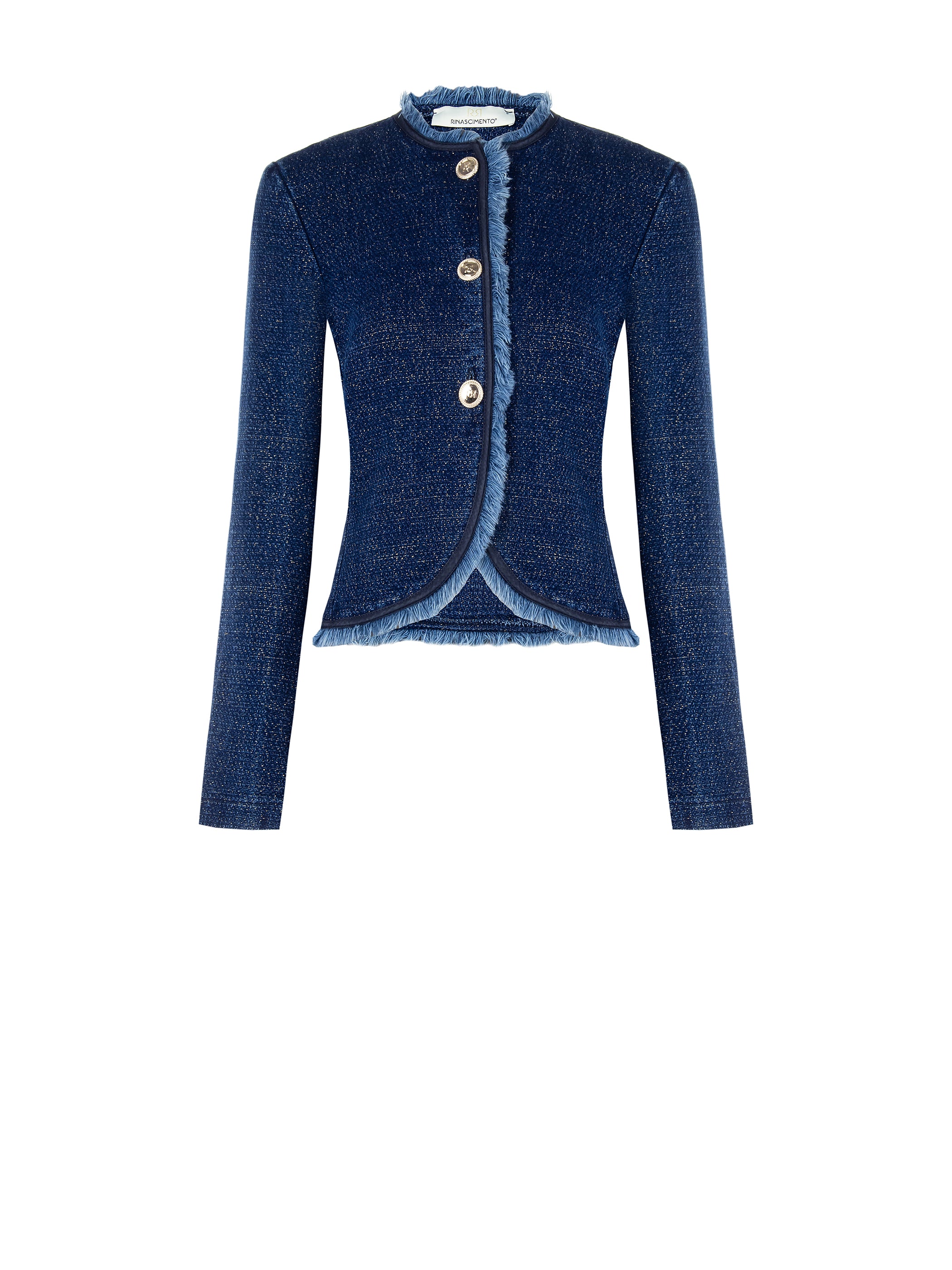 Denim Jacket with Lurex Details