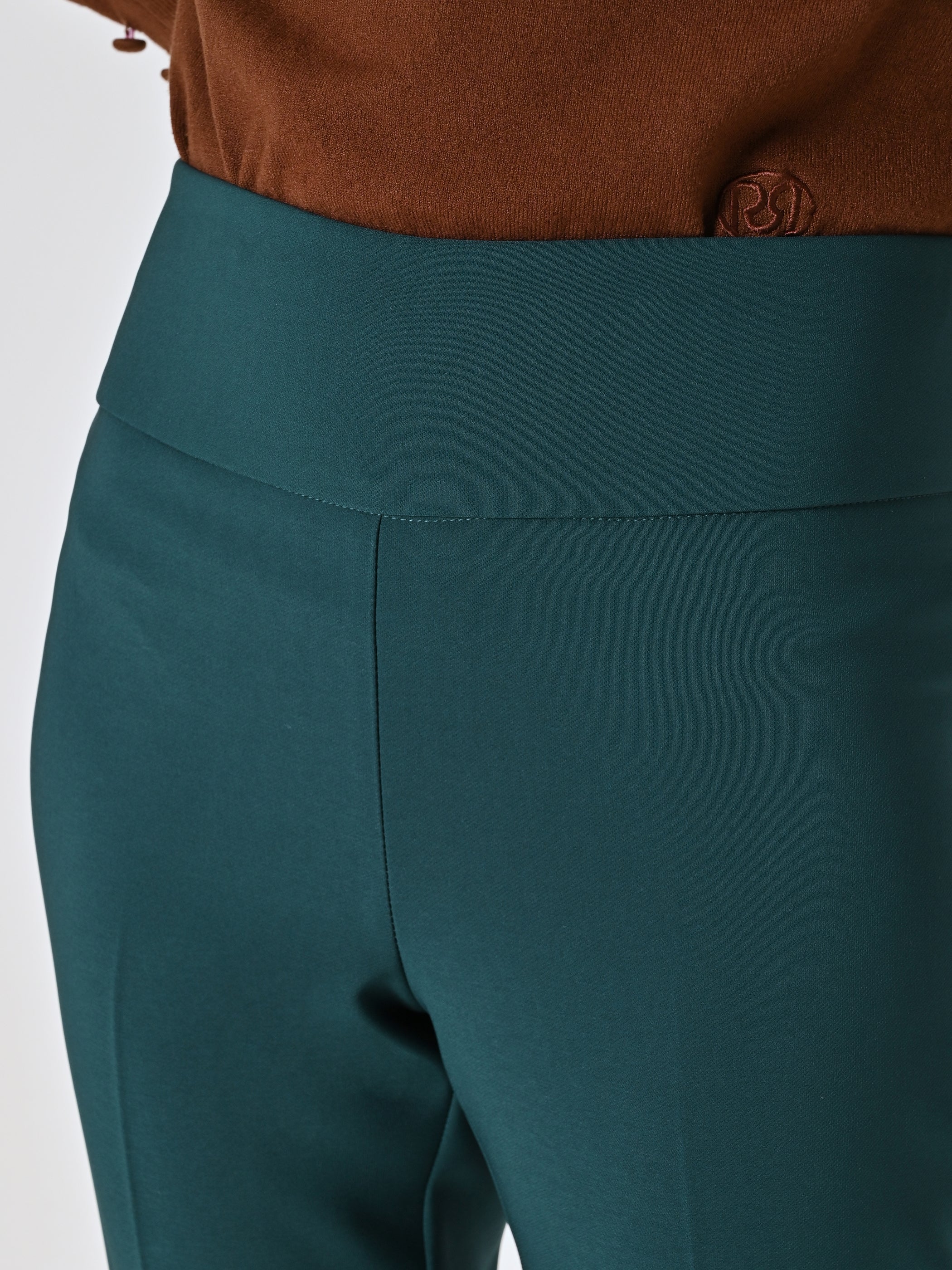 Flared Trousers in Technical Fabric